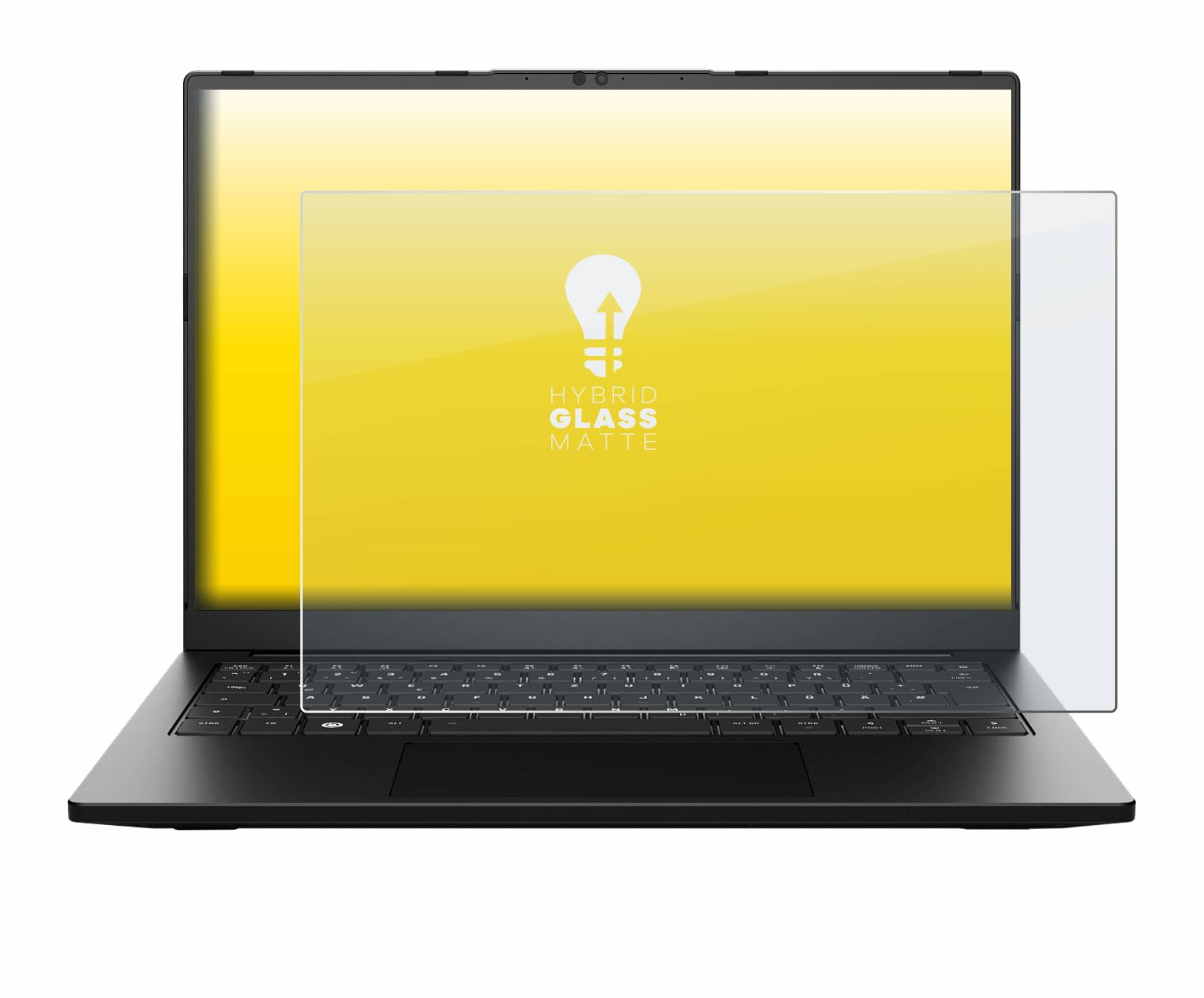 upscreen Hybrid Glas Matt Panzer-Folie für Tuxedo Pulse 14 Gen 3