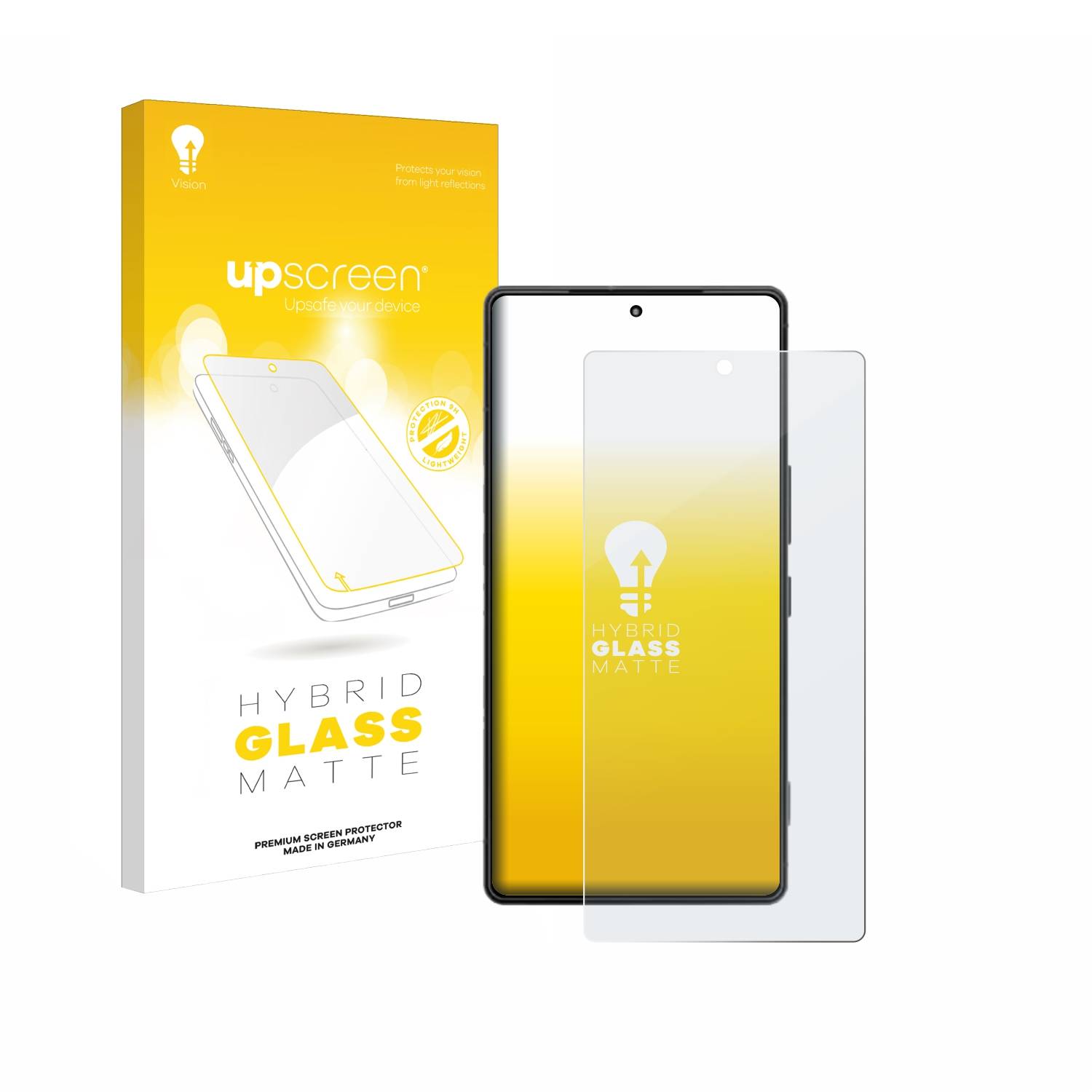 upscreen Hybrid Glas Matt Panzer-Folie für Sharp Aquos R9 pro