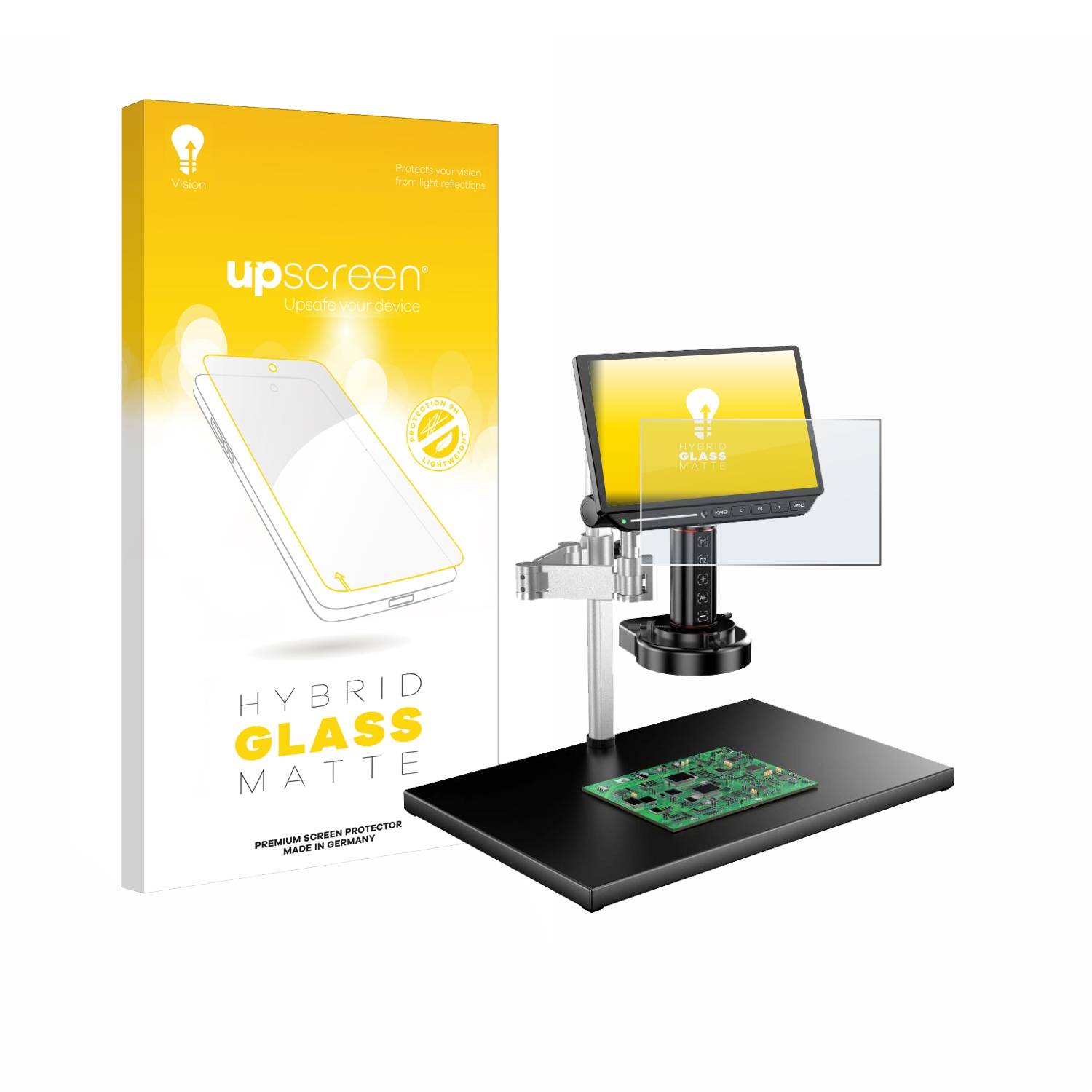 upscreen Hybrid Glas Matt Panzer-Folie für Tomlov TM4K-AF-MAX
