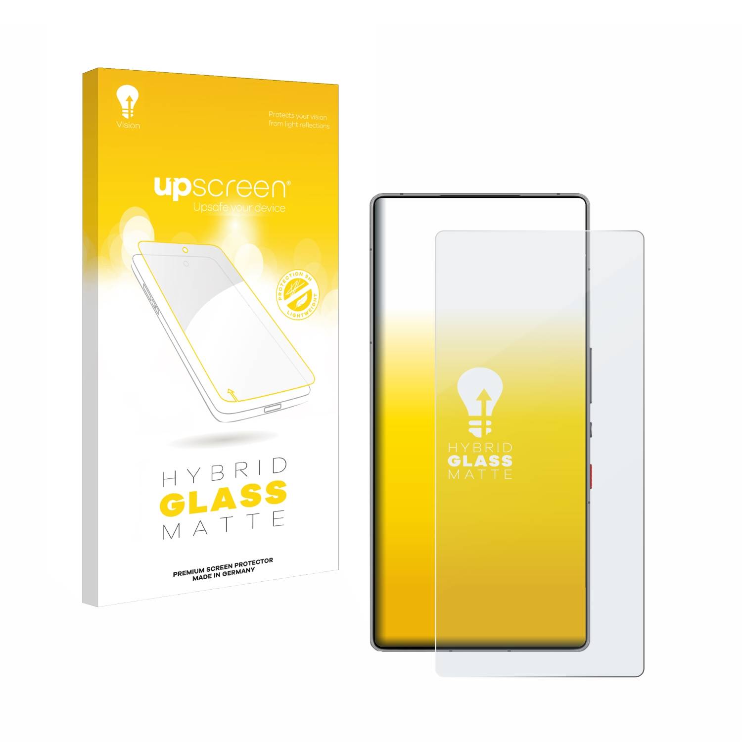 upscreen Hybrid Glas Matt Panzer-Folie für ZTE Nubia Red Magic 10 Pro+