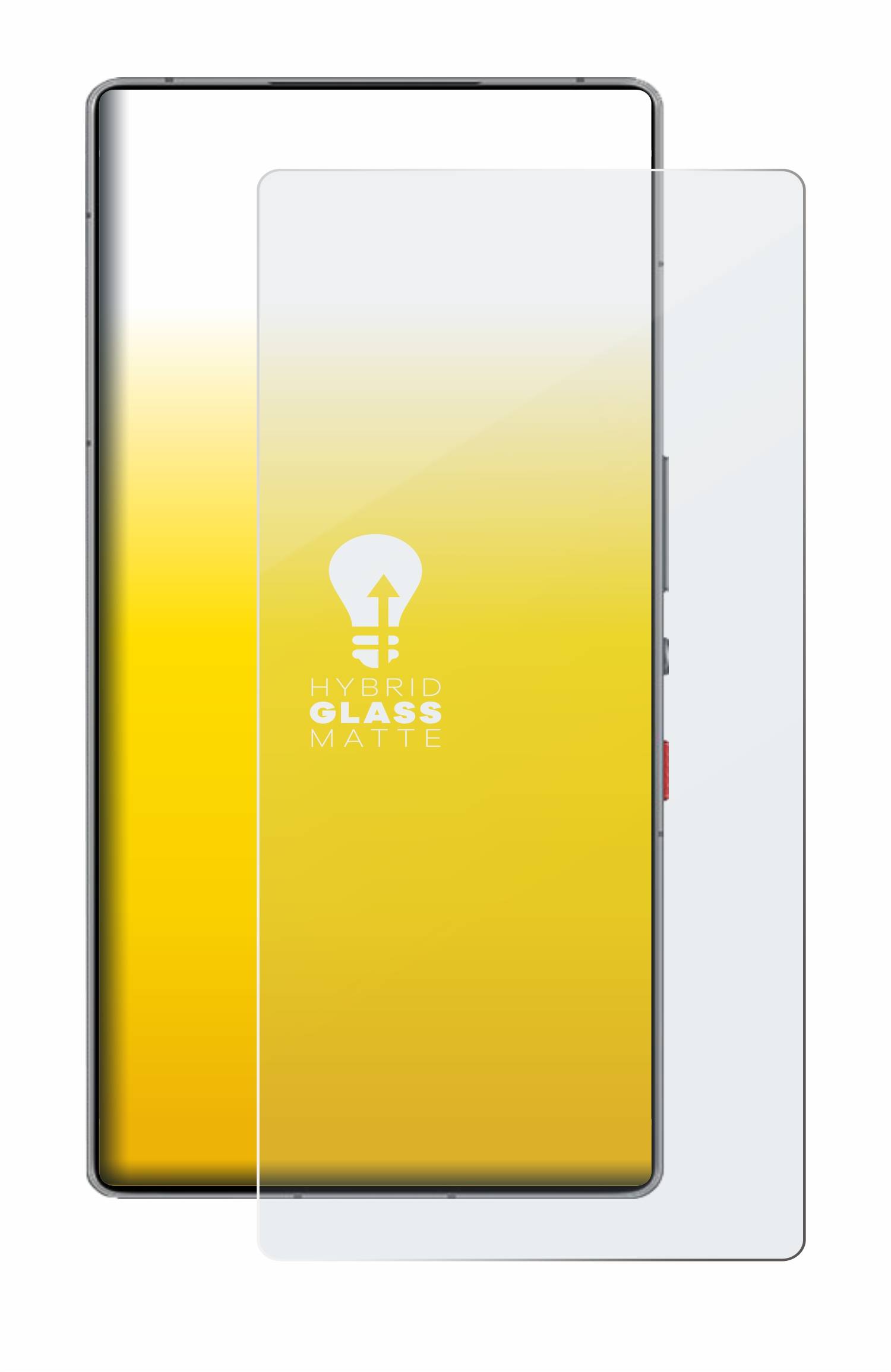upscreen Hybrid Glas Matt Panzer-Folie für ZTE Nubia Red Magic 10 Pro+