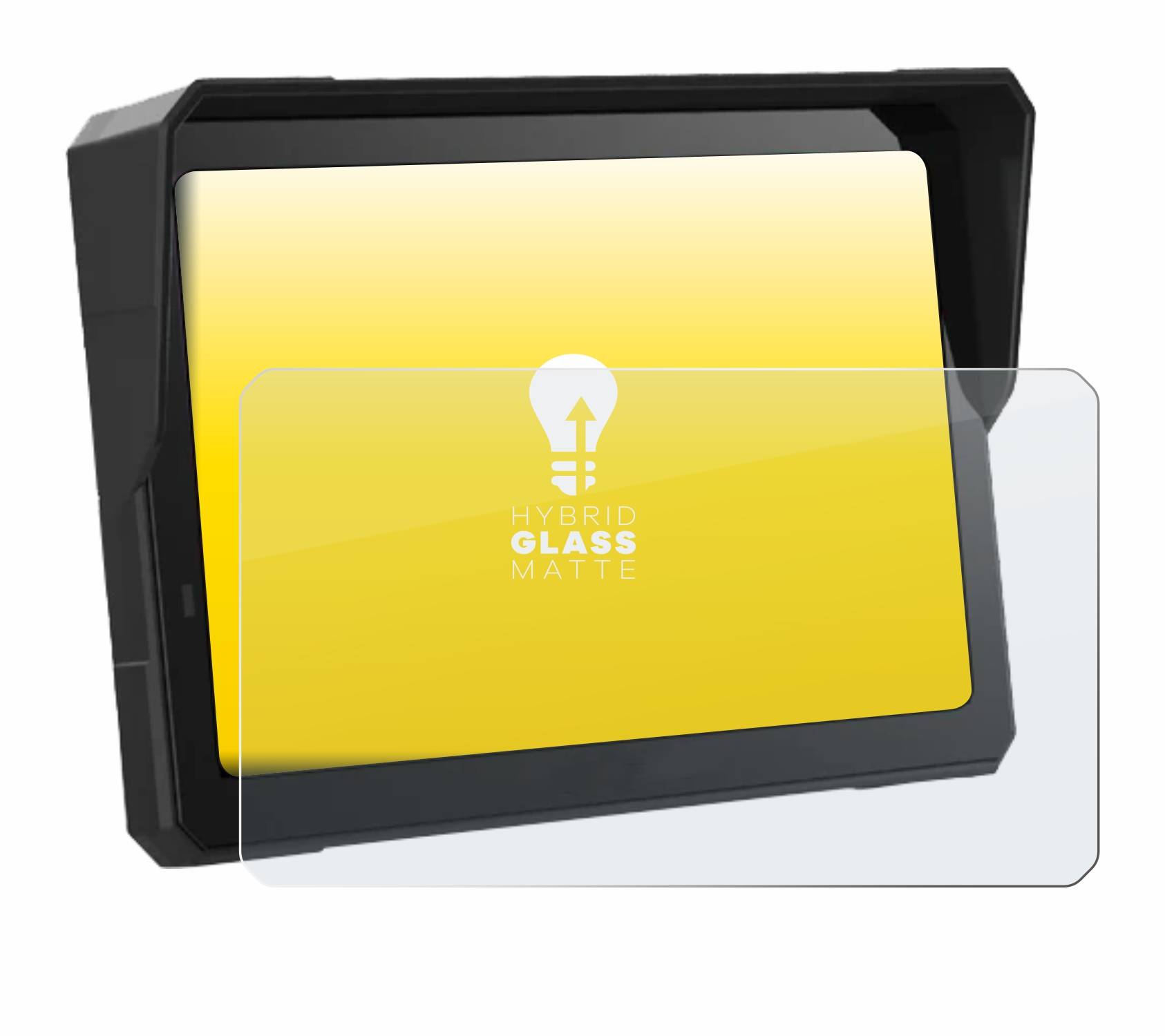 upscreen Hybrid Glas Matt Panzer-Folie für Carpuride W702 Pro 7
