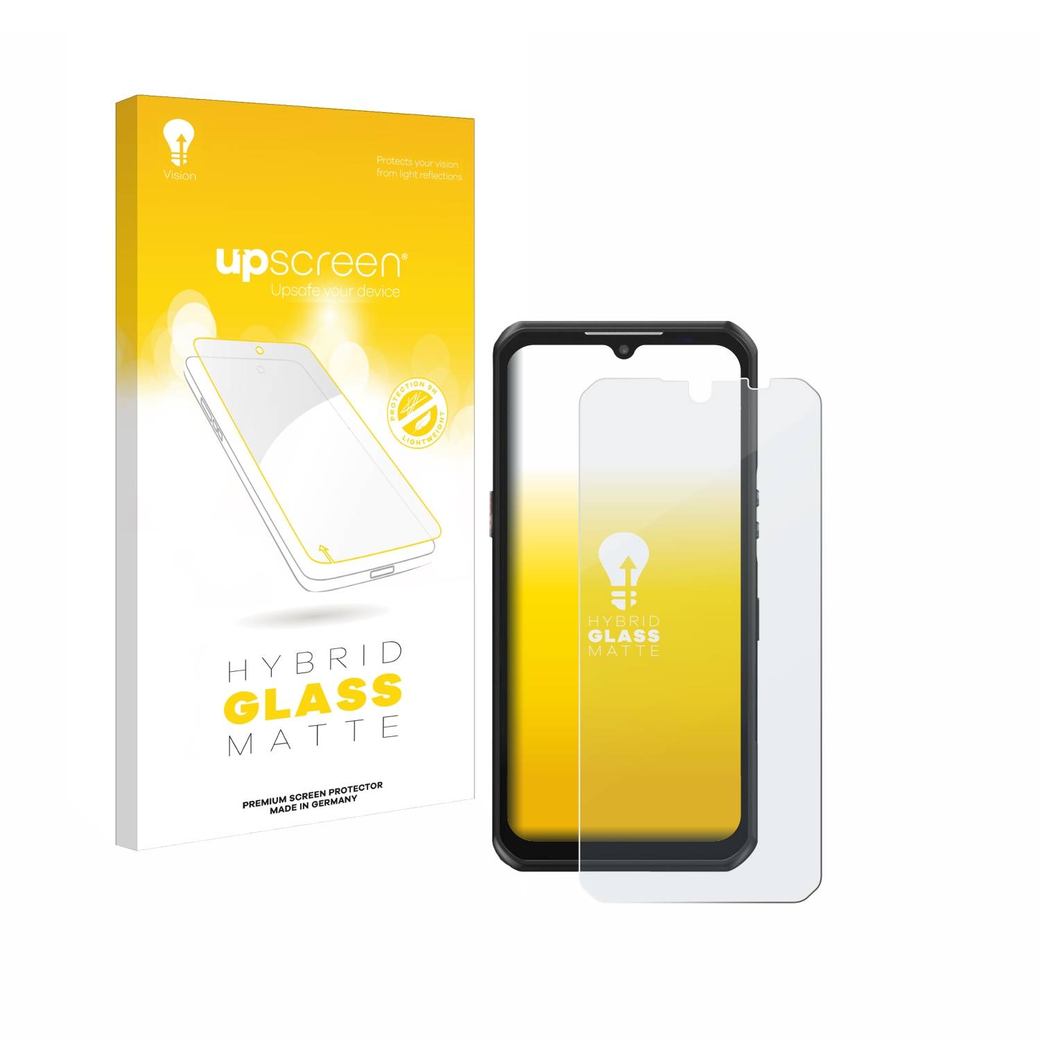 upscreen Hybrid Glas Matt Panzer-Folie für Oukitel WP39
