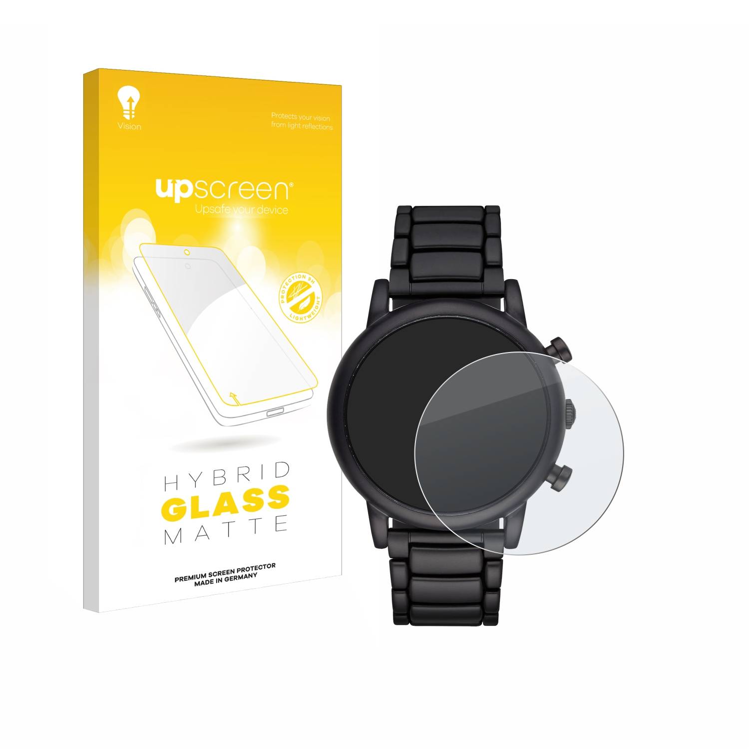 upscreen Hybrid Glas Matt Panzer-Folie für Emporio Armani Chronograph AR1895