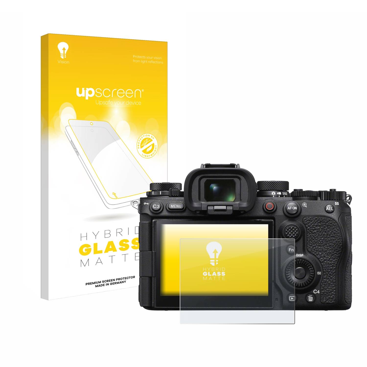 upscreen Hybrid Glas Matt Panzer-Folie für Sony Alpha 1 II (ILCE1M2B)