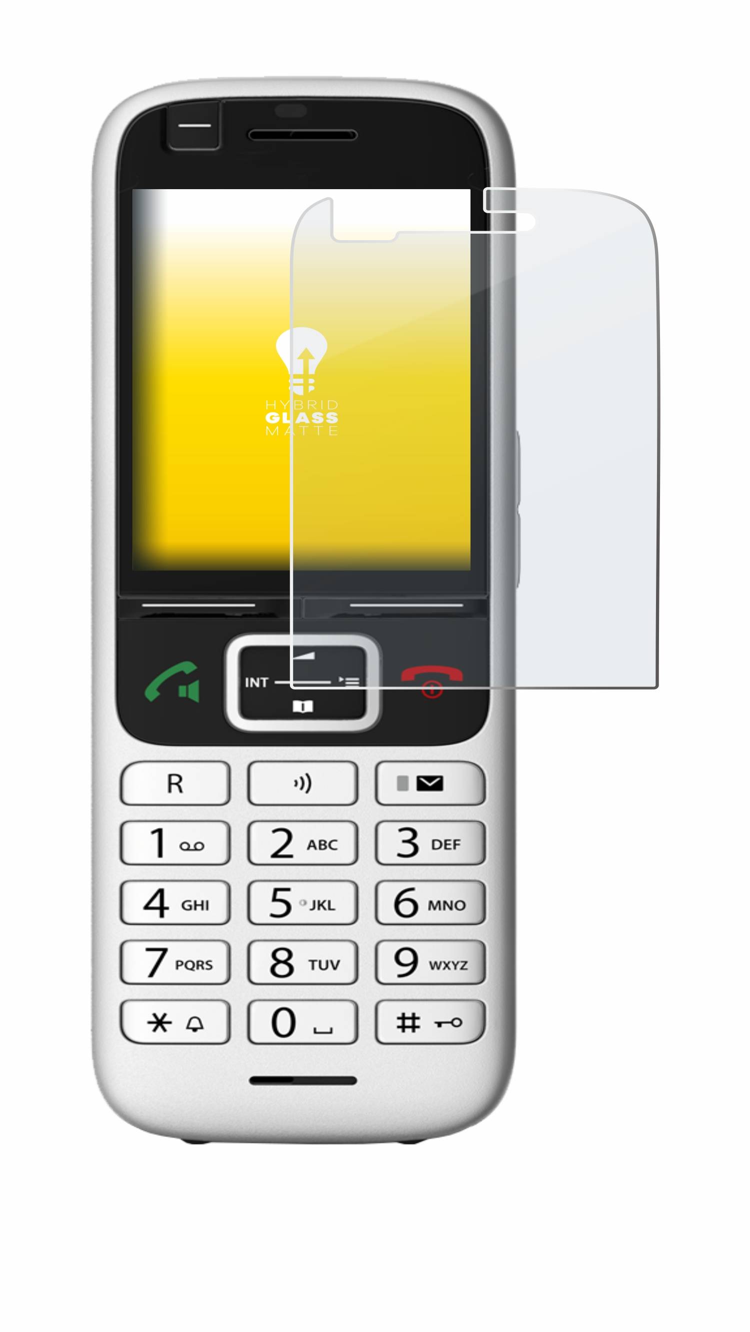 upscreen Hybrid Glas Matt Panzer-Folie für Unify OpenScape S6