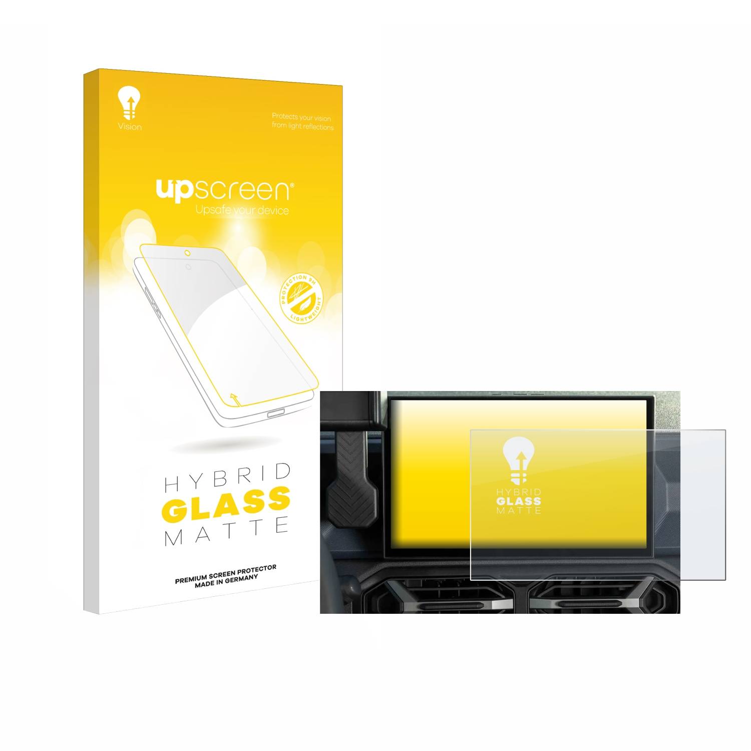 upscreen Hybrid Glas Matt Panzer-Folie für Dacia Duster Infotainment System (2024)