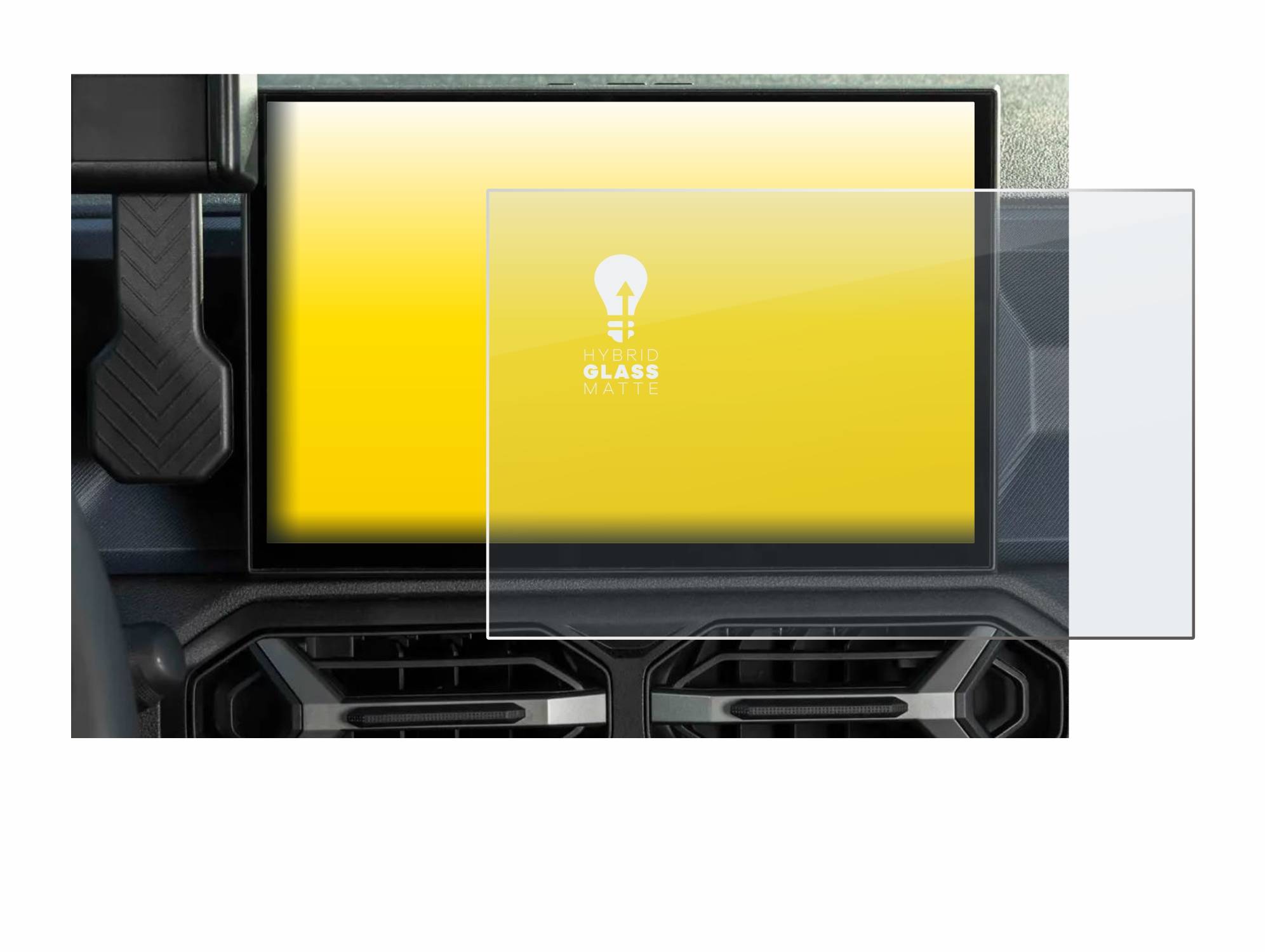 upscreen Hybrid Glas Matt Panzer-Folie für Dacia Duster Infotainment System (2024)