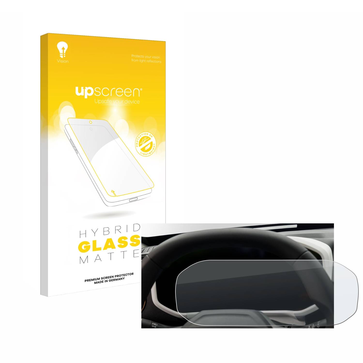 upscreen Hybrid Glas Matt Panzer-Folie für Dacia Duster Tacho (2024)