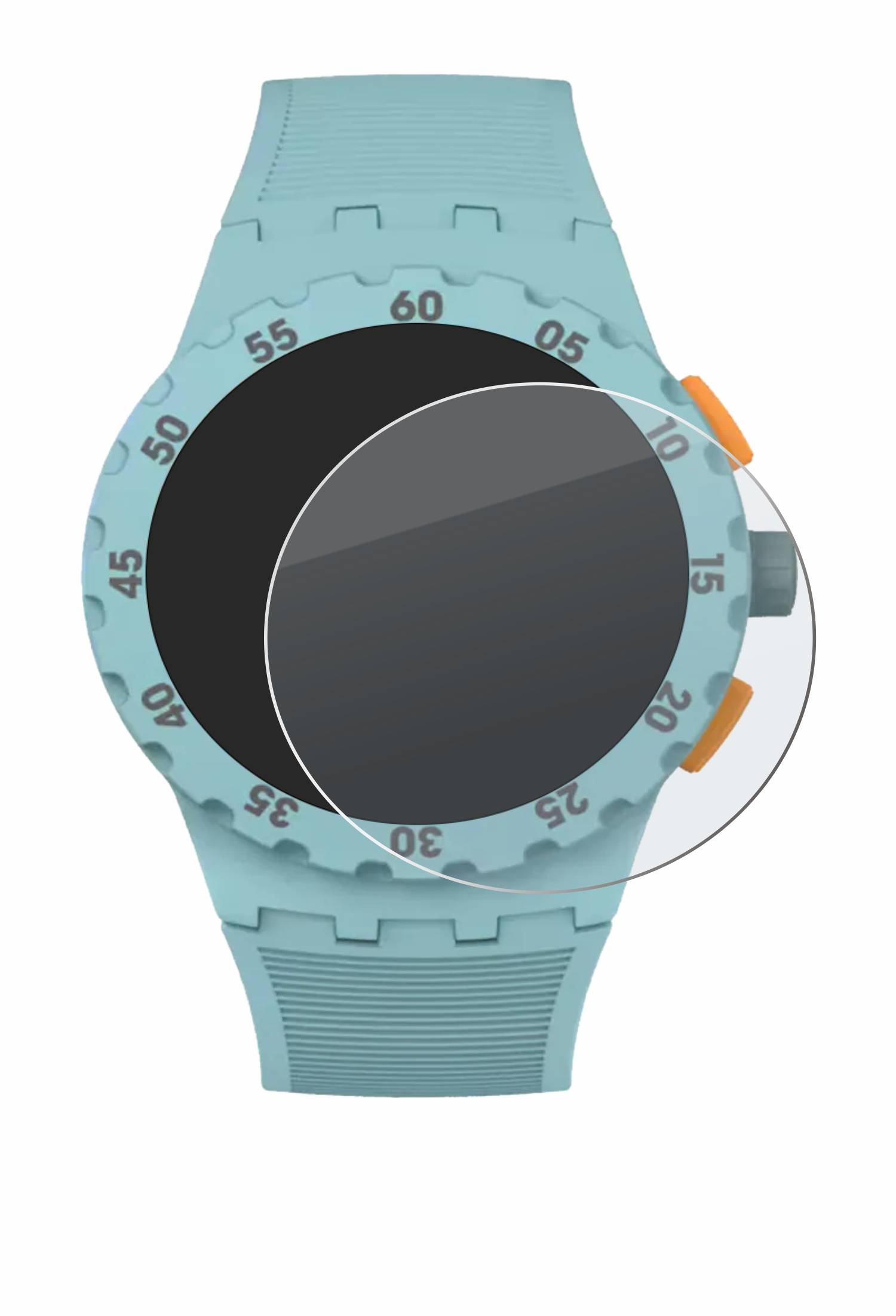 upscreen Hybrid Glas Matt Panzer-Folie für Swatch New Chrono Plastic SUSL401