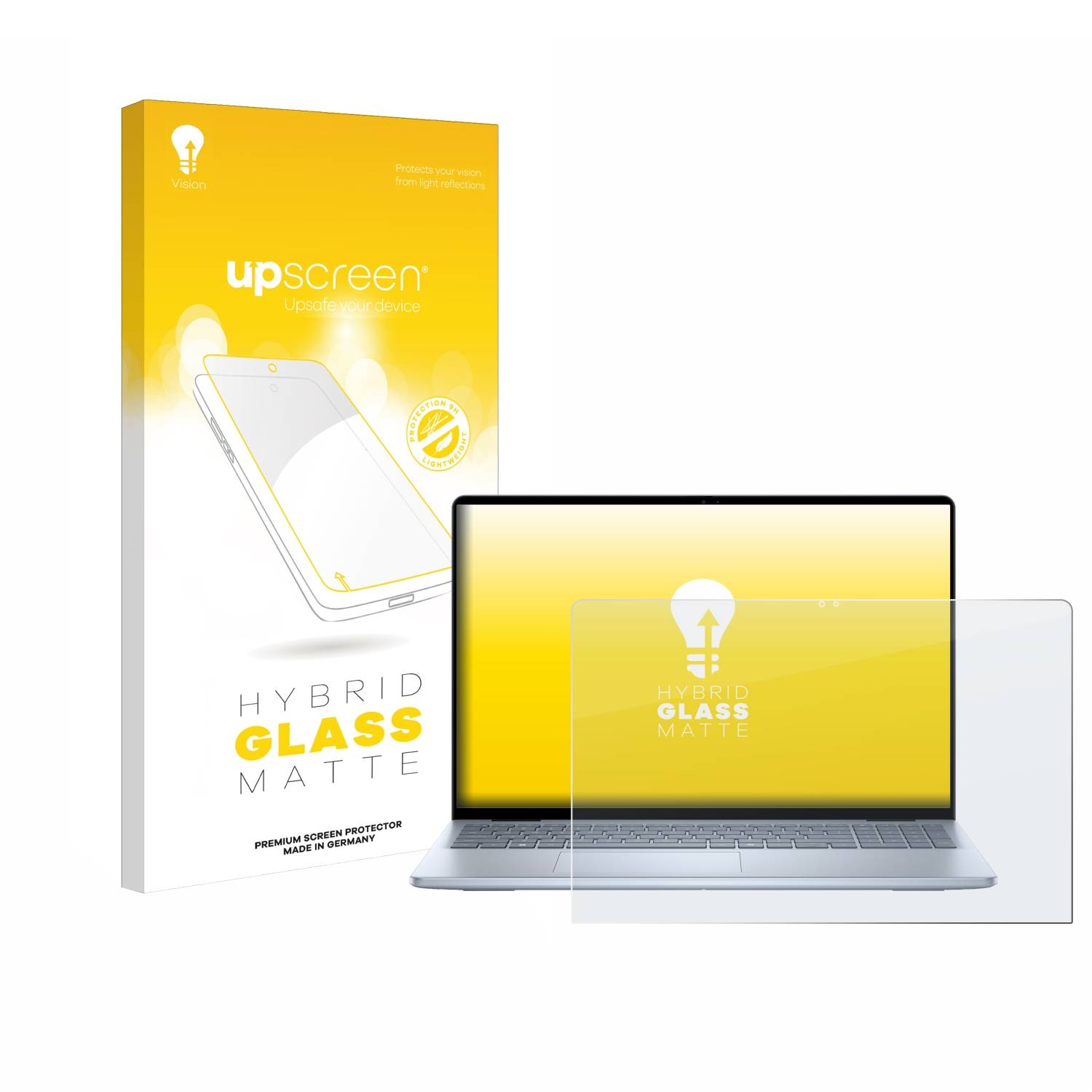 upscreen Hybrid Glas Matt Panzer-Folie für Dell Inspiron 16 Laptop 5645