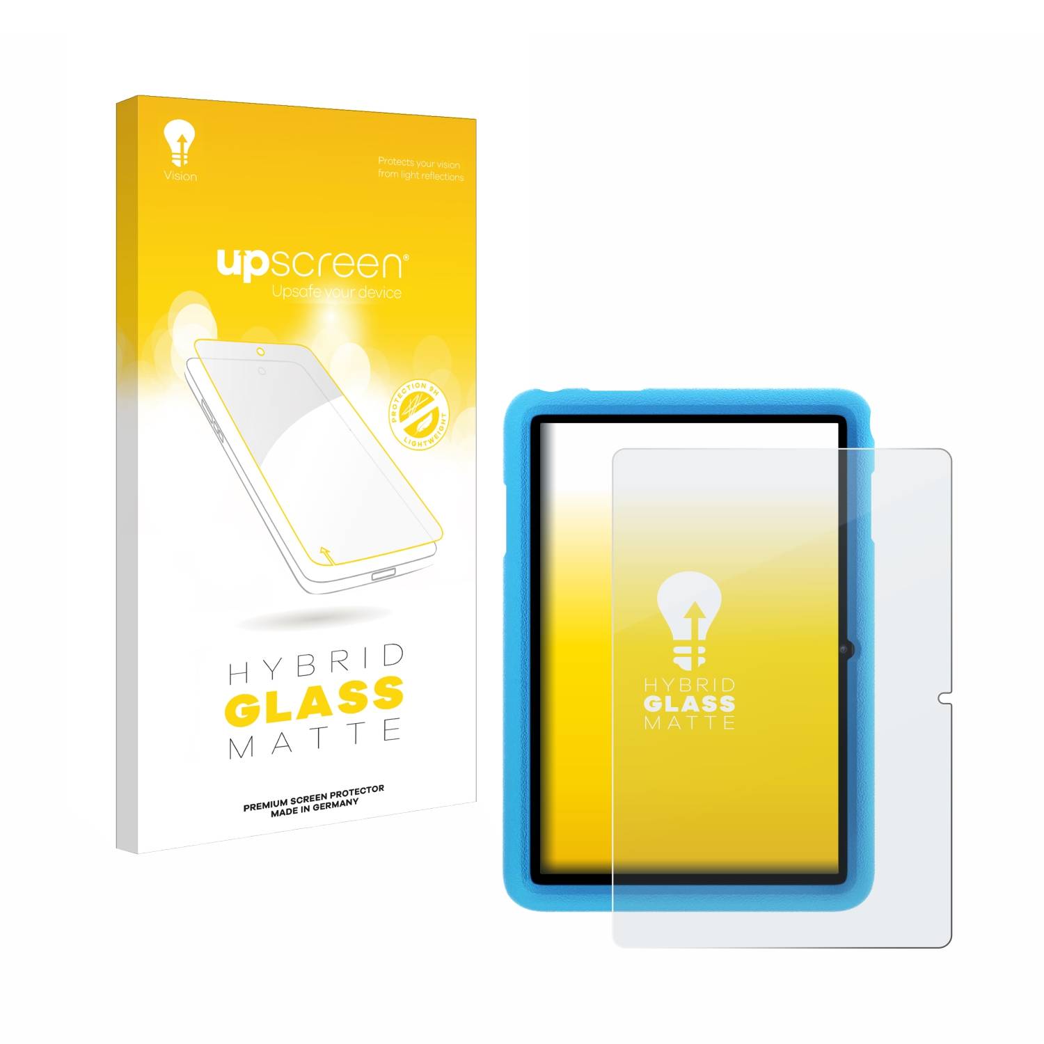 upscreen Hybrid Glas Matt Panzer-Folie für Blackview Tab 8 Kids