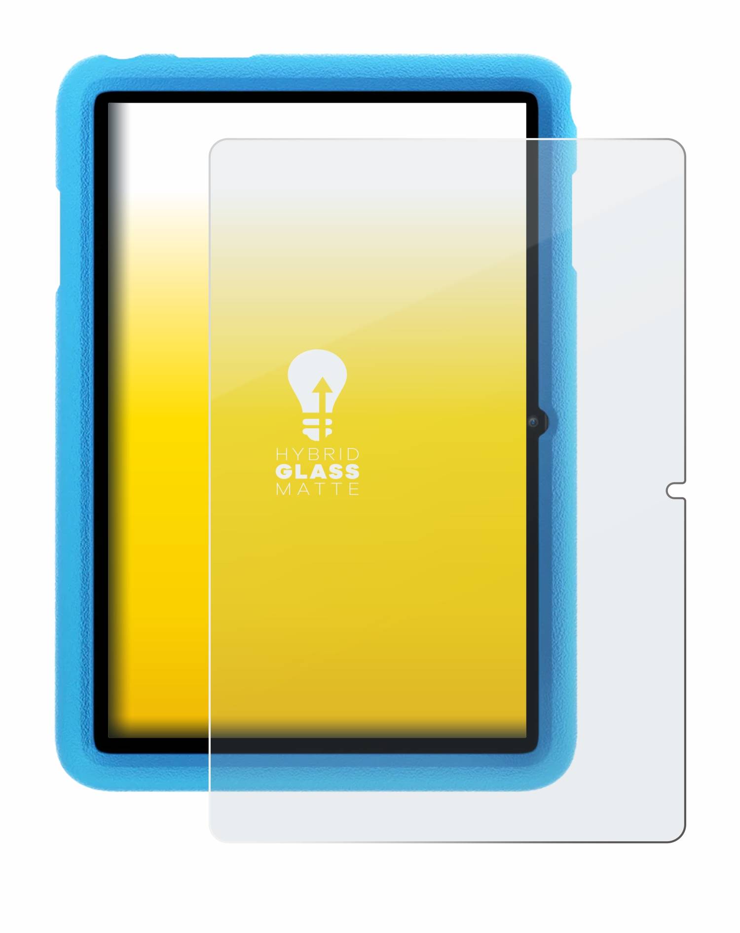 upscreen Hybrid Glas Matt Panzer-Folie für Blackview Tab 8 Kids