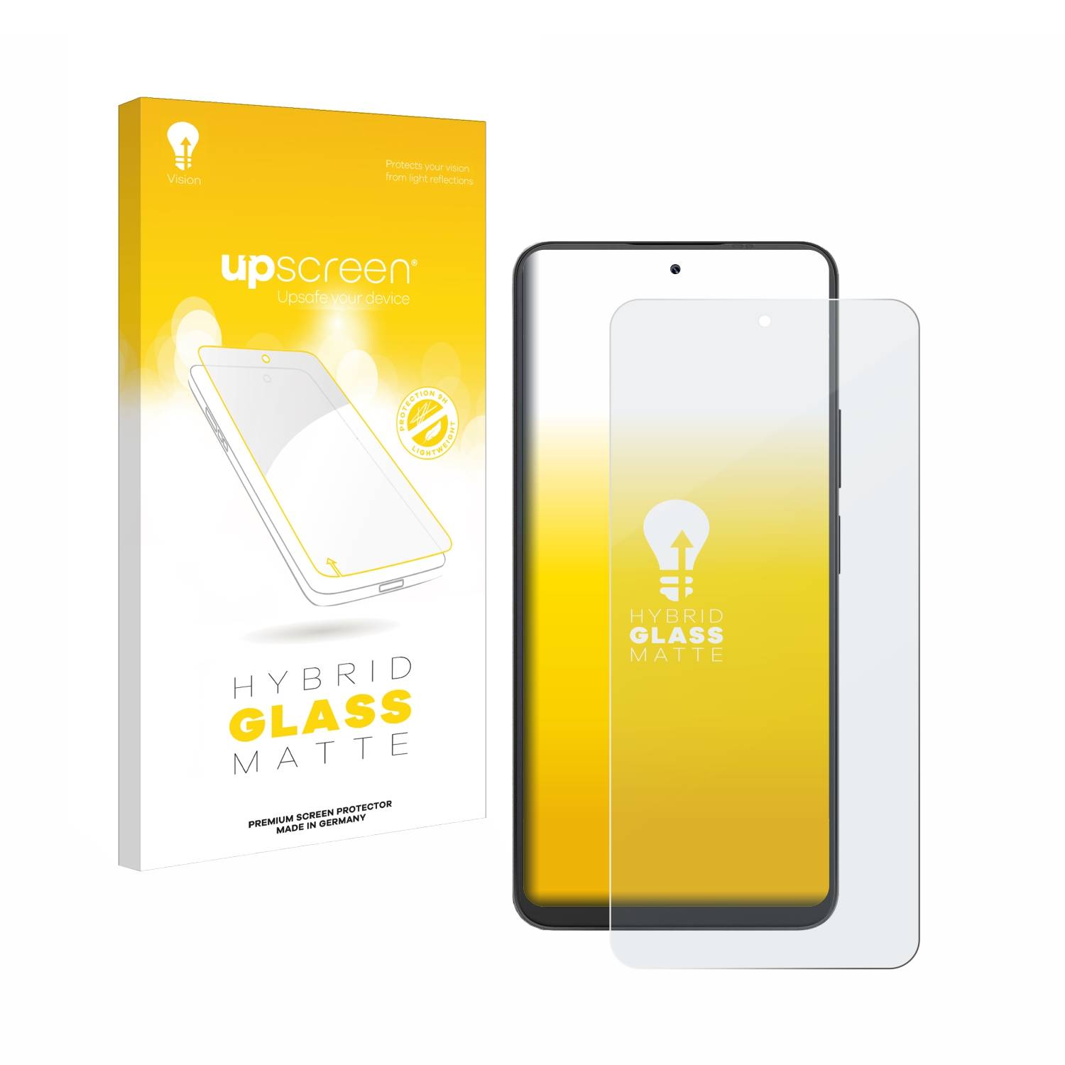 upscreen Hybrid Glas Matt Panzer-Folie für Blackview Shark 9