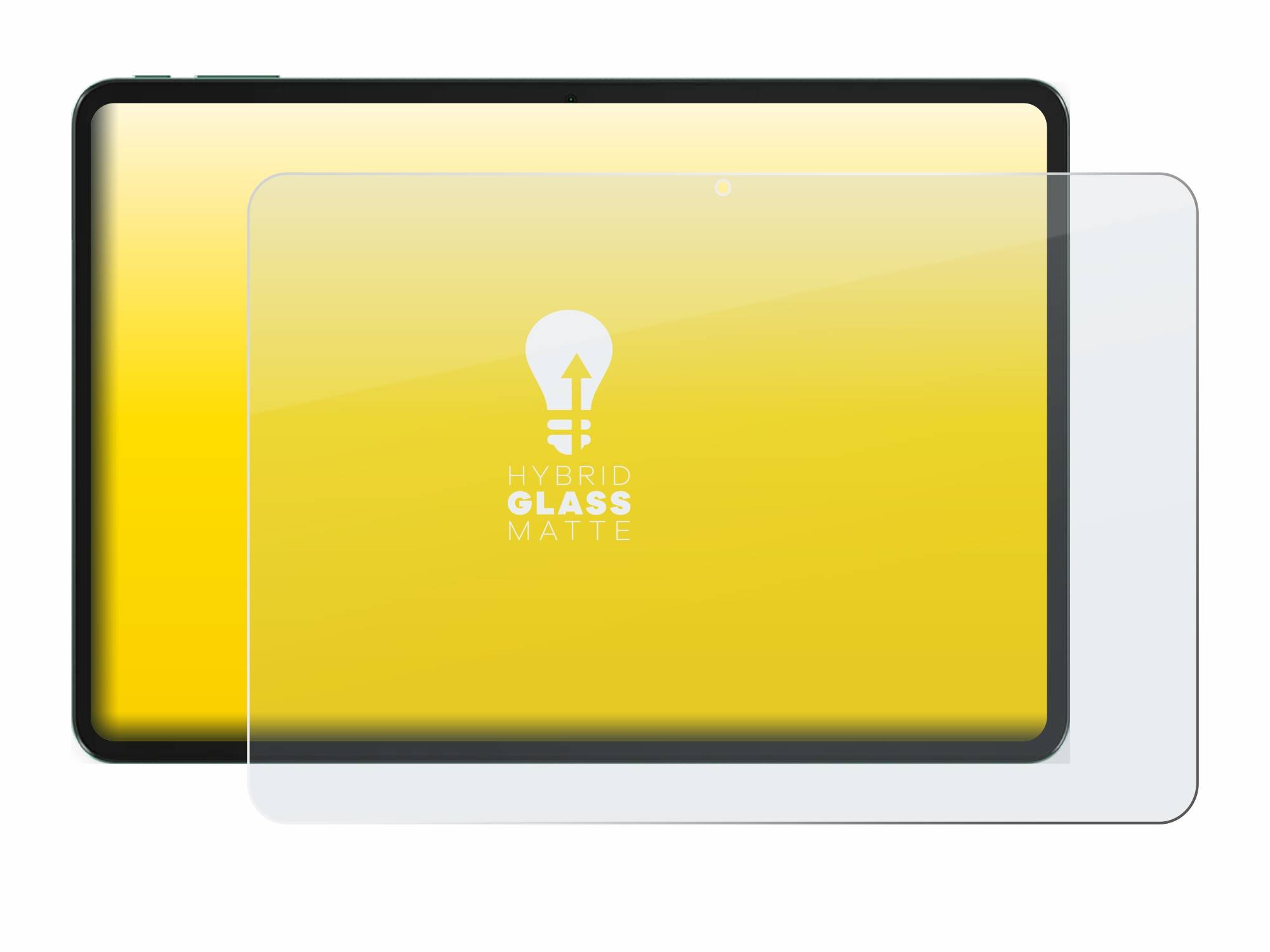 upscreen Hybrid Glas Matt Panzer-Folie für Tecno Megapad 11