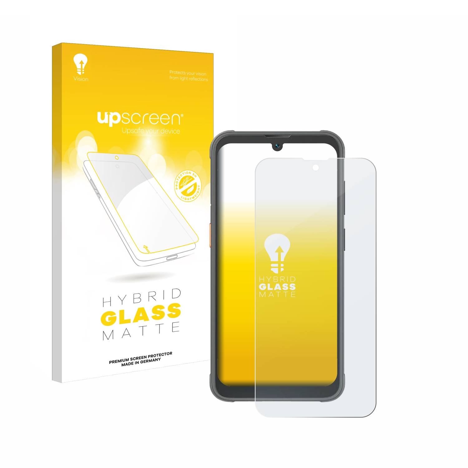 upscreen Hybrid Glas Matt Panzer-Folie für Blackview BV5200 Pro