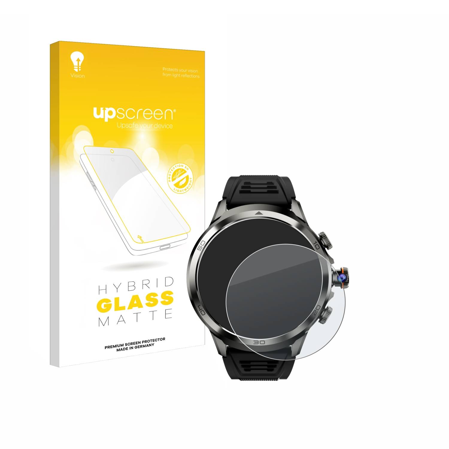 upscreen Hybrid Glas Matt Panzer-Folie für Rogbid R2 1.8