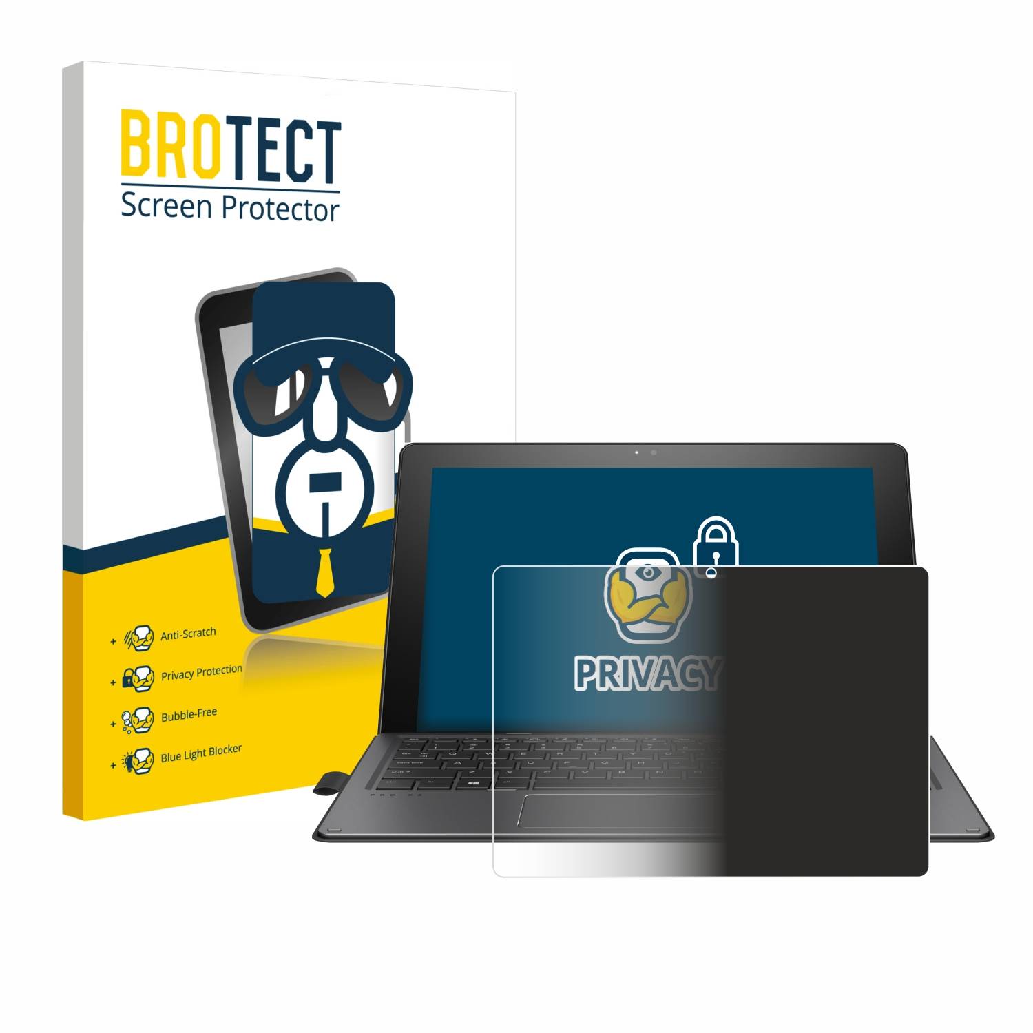 BROTECT Privacy Blickschutzfolie für HP Pro x2 612 G2 )
