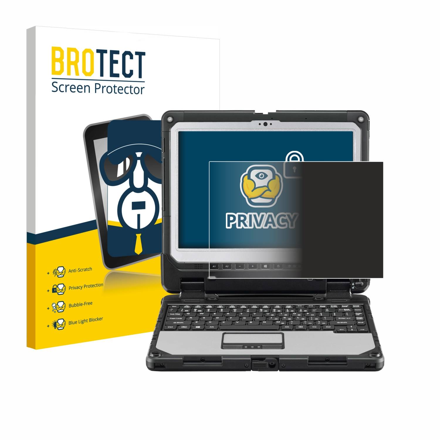 BROTECT Privacy Blickschutzfolie für Panasonic Toughbook CF-33