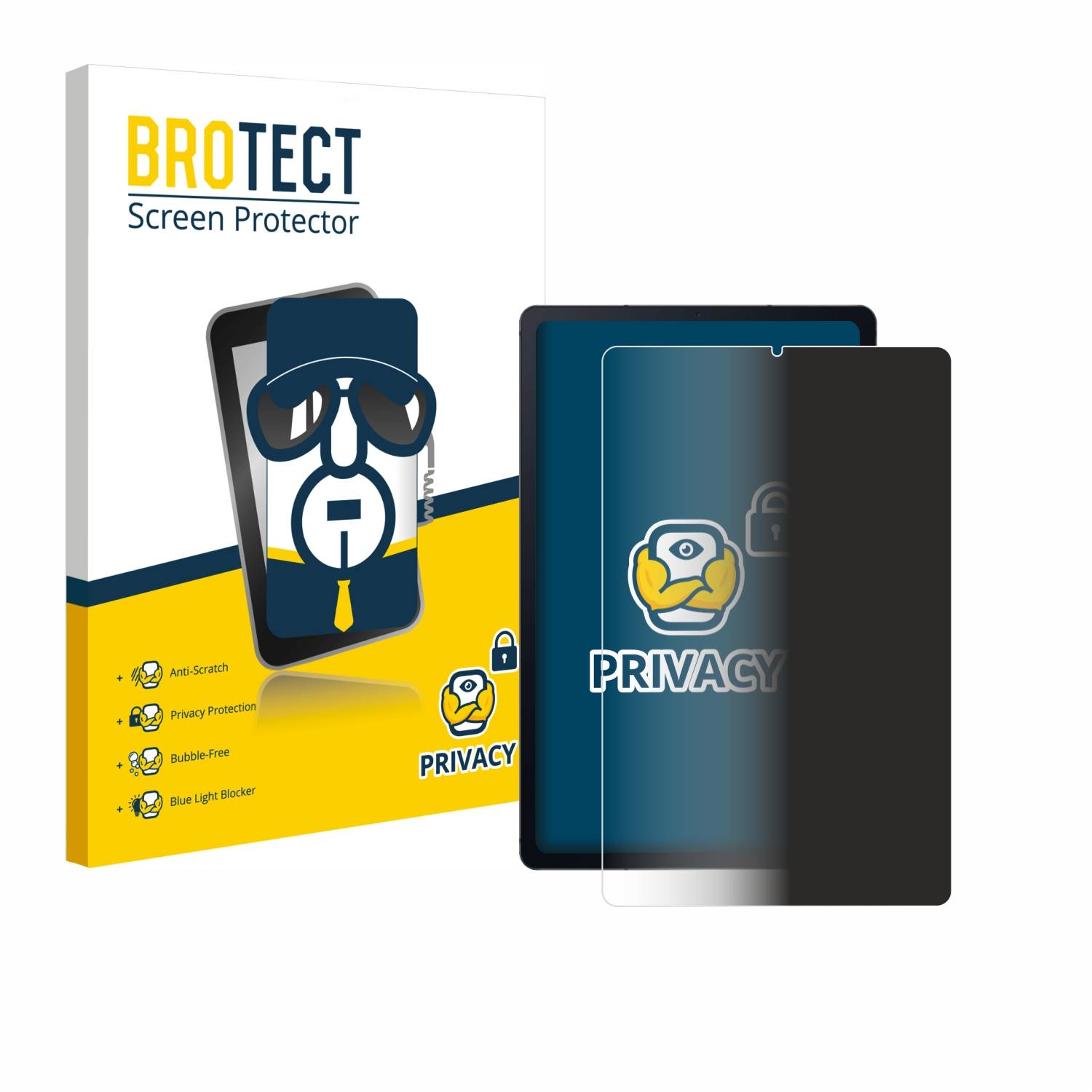 BROTECT Privacy Blickschutzfolie für Samsung Galaxy Tab S6 Lite WiFi 2020