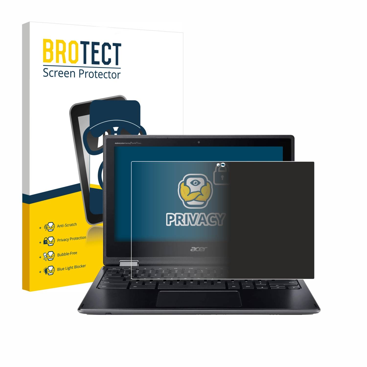 BROTECT Privacy Blickschutzfolie für Acer Chromebook Spin 511 R752TN-C5P0