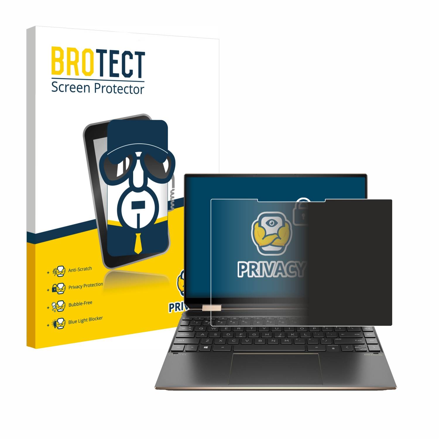 BROTECT Privacy Blickschutzfolie für HP Spectre x360 (14-eX) 2021