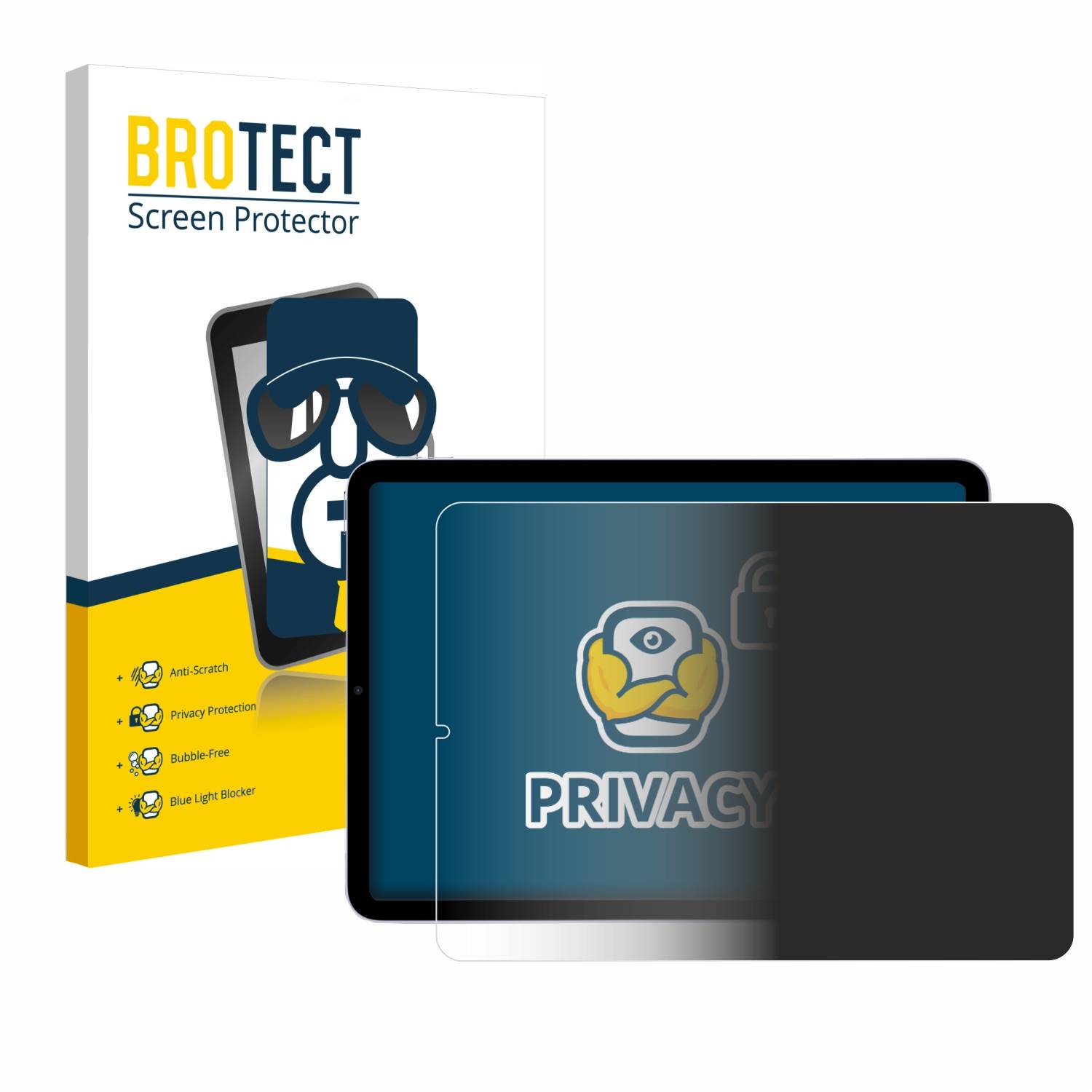 BROTECT Privacy Blickschutzfolie für Apple iPad Air 5 WiFi 2022 (5. Gen.)