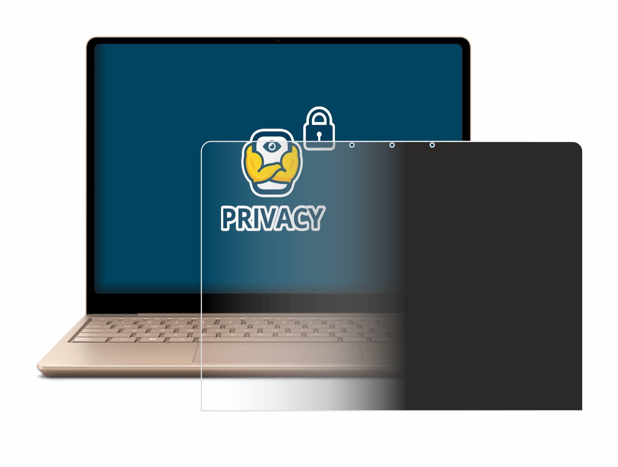 BROTECT Privacy Blickschutzfolie für Microsoft Surface Laptop Go 2 Business 12.4 )