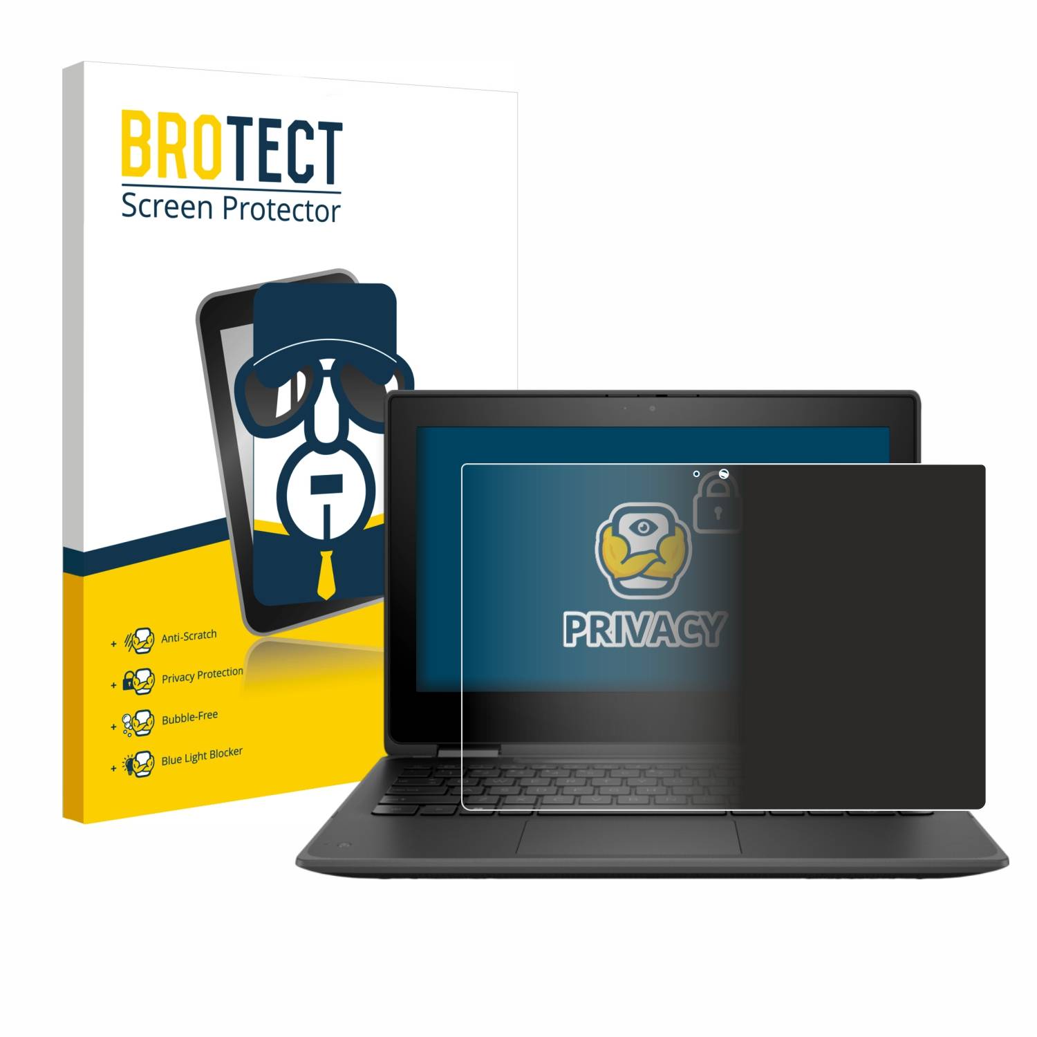 BROTECT Privacy Blickschutzfolie für HP Pro X360 Fortis 11 G10