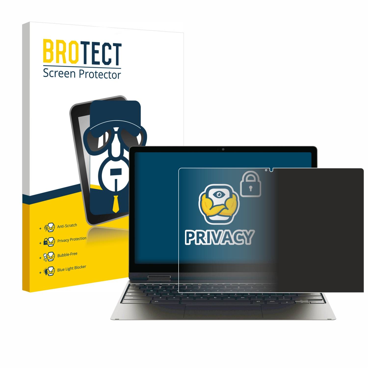 BROTECT Privacy Blickschutzfolie für Samsung Galaxy Chromebook 2 360