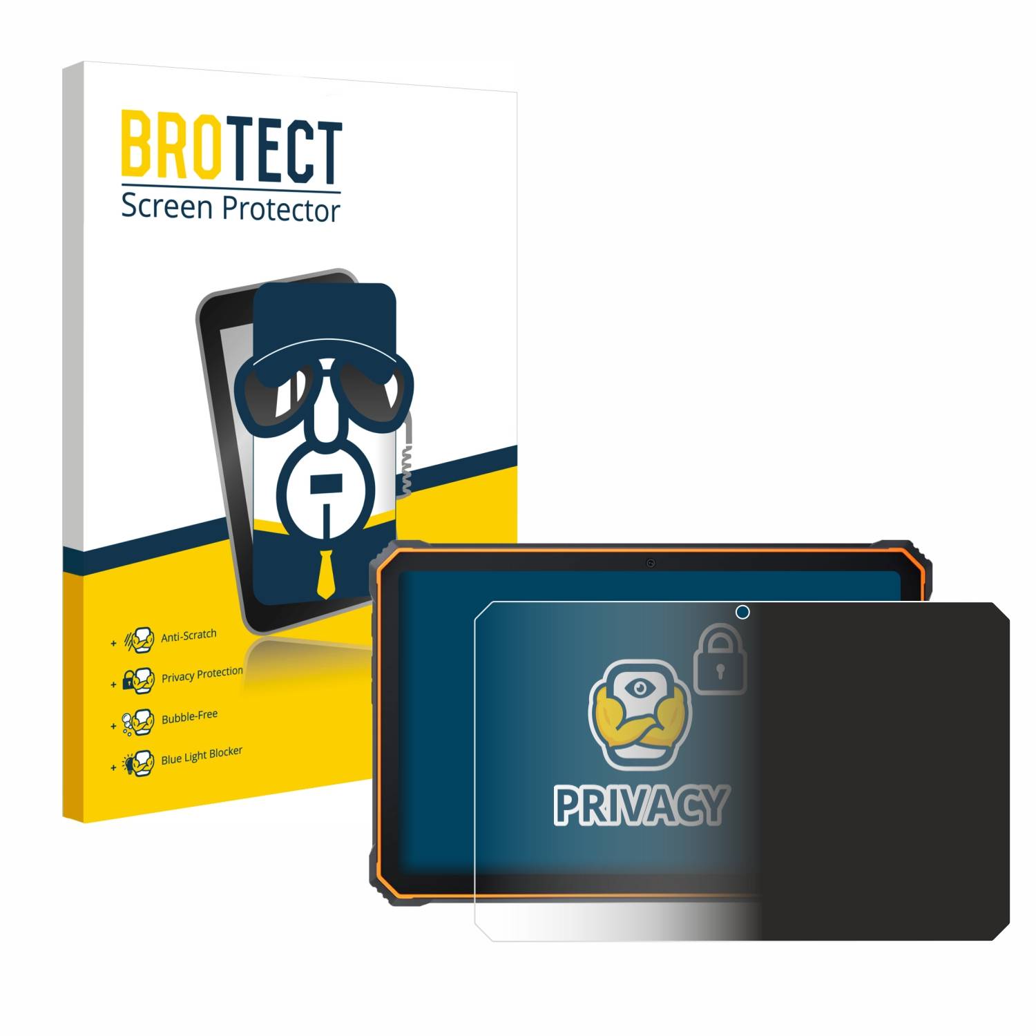 BROTECT Privacy Blickschutzfolie für Blackview Active 8 Pro 10.36