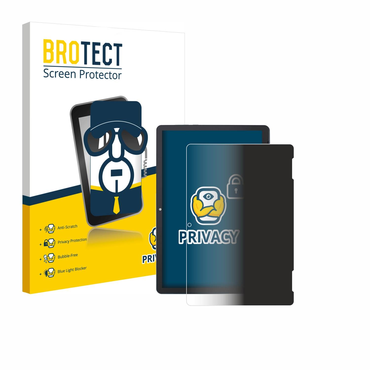 BROTECT Privacy Blickschutzfolie für Onn Surf Gen 2 10.1