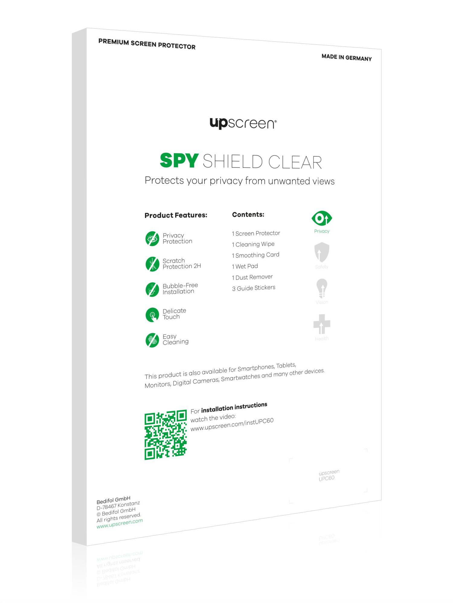 upscreen Spy Shield Sichtschutz-Folie für Techfive ECR 100