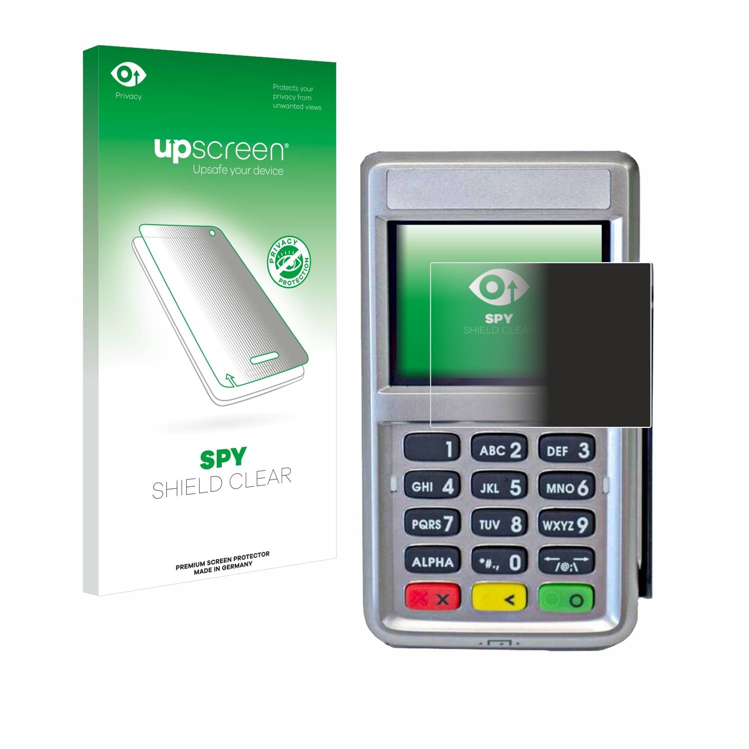 upscreen Spy Shield Sichtschutz-Folie für First Data RP10