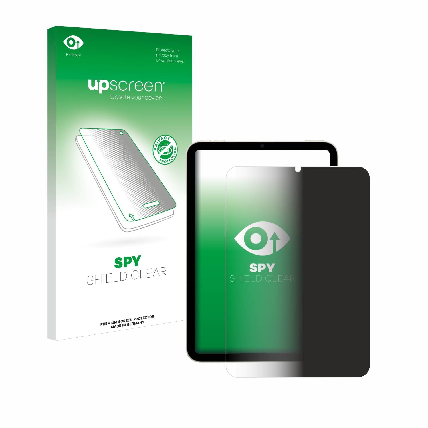 upscreen Spy Shield Sichtschutz-Folie für Apple iPad Mini 7 WiFi 2024