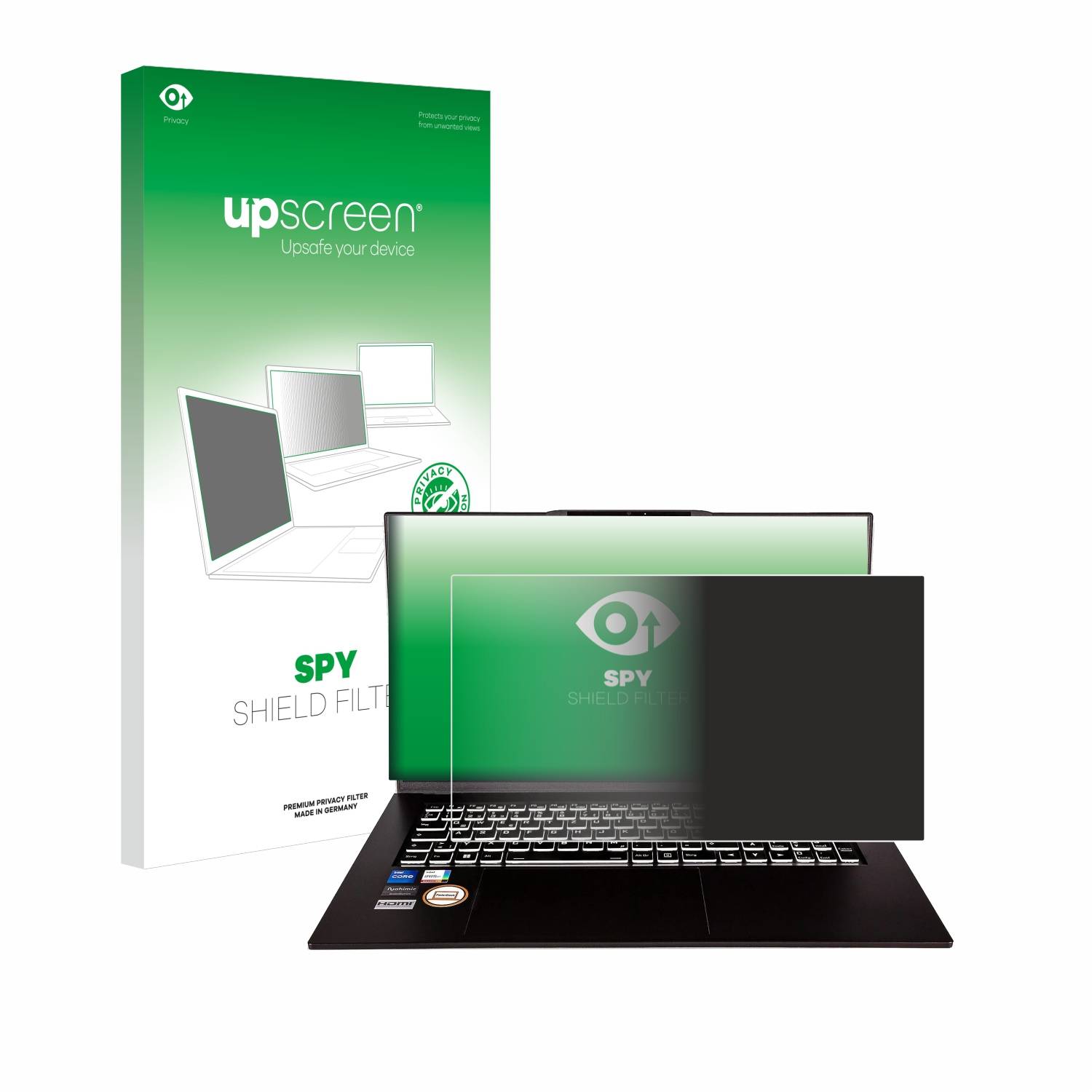 upscreen Spy Shield Blickschutz-Filter für PaderBook Plus i57