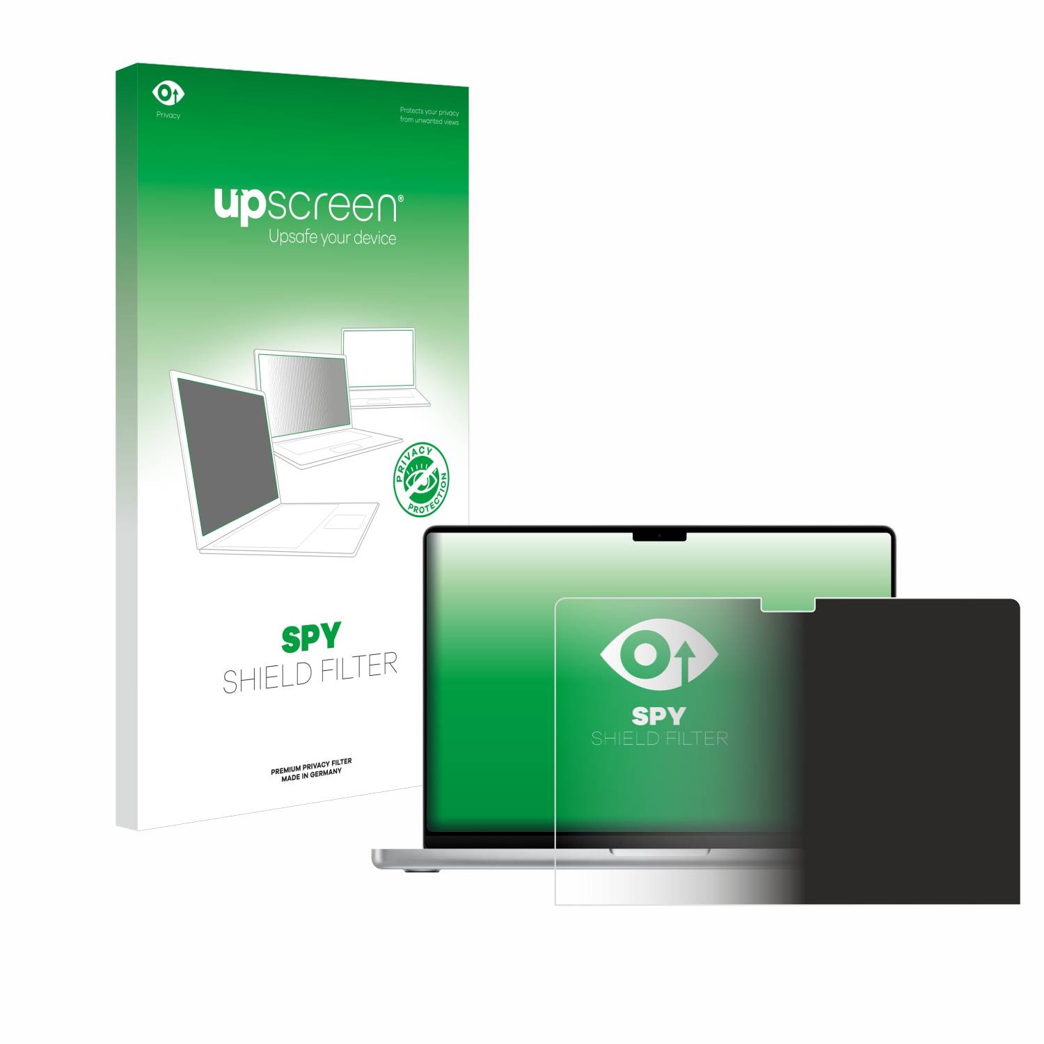 upscreen Spy Shield Blickschutz-Filter für Apple MacBook Pro 14 2024 M4