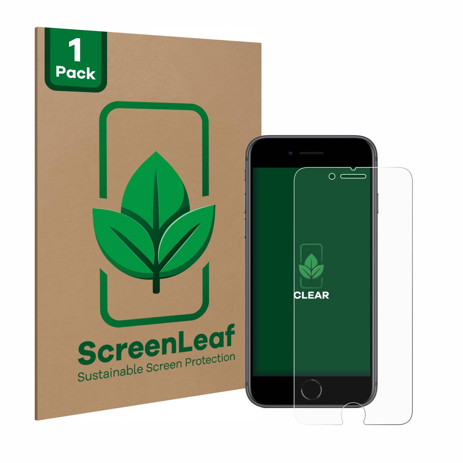 ScreenLeaf Clear Nachhaltiger Displayschutz für Apple iPhone 8