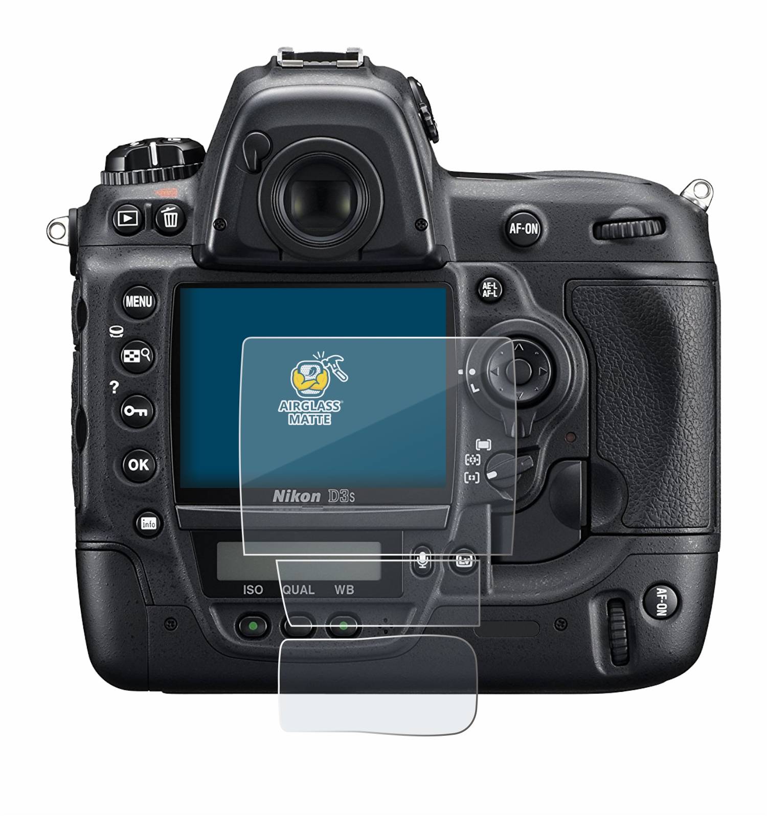 BROTECT AirGlass Matt Glas Panzer Folie für Nikon D3S
