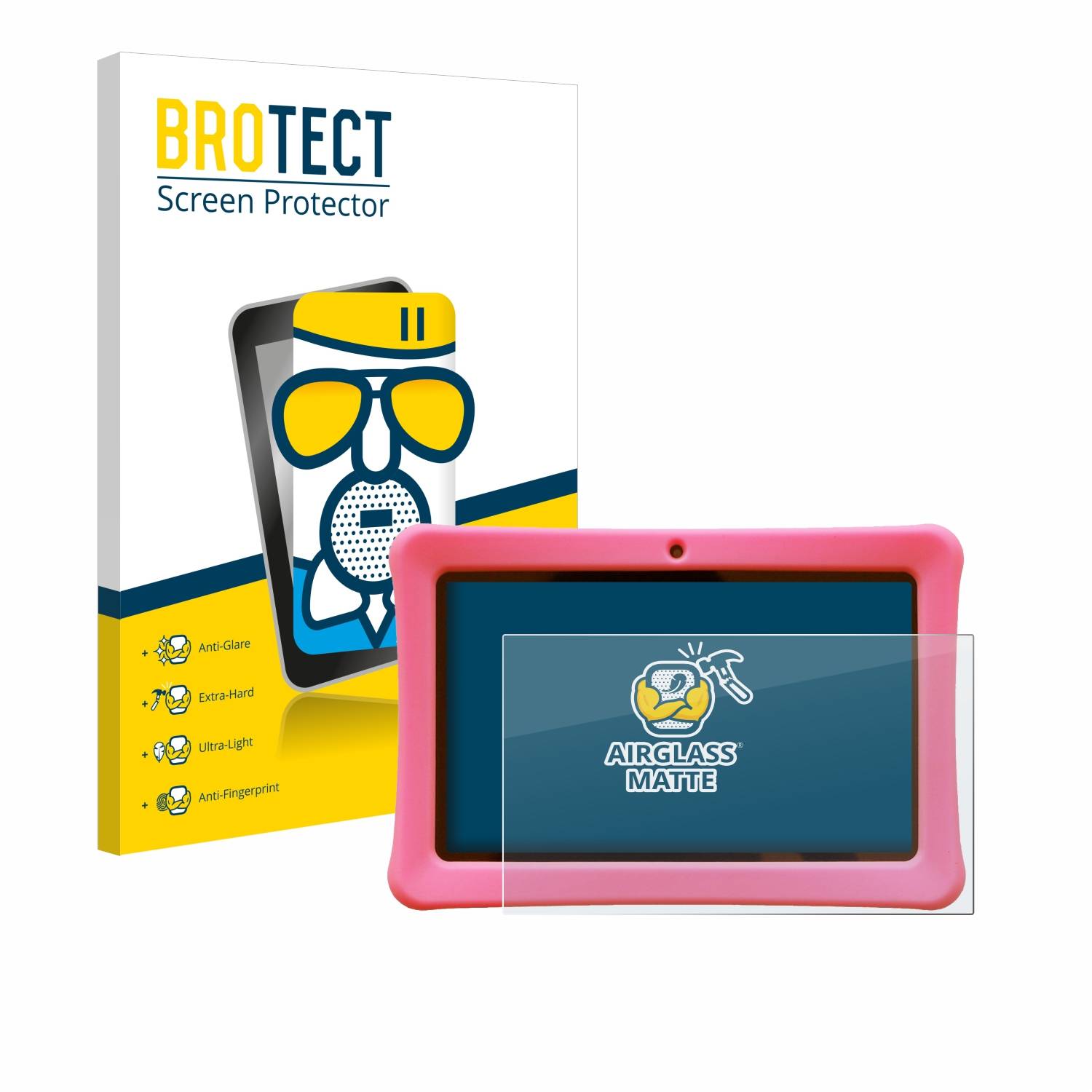 BROTECT AirGlass Matt Glas Panzer Folie für Contixo Kids 7 Tablet
