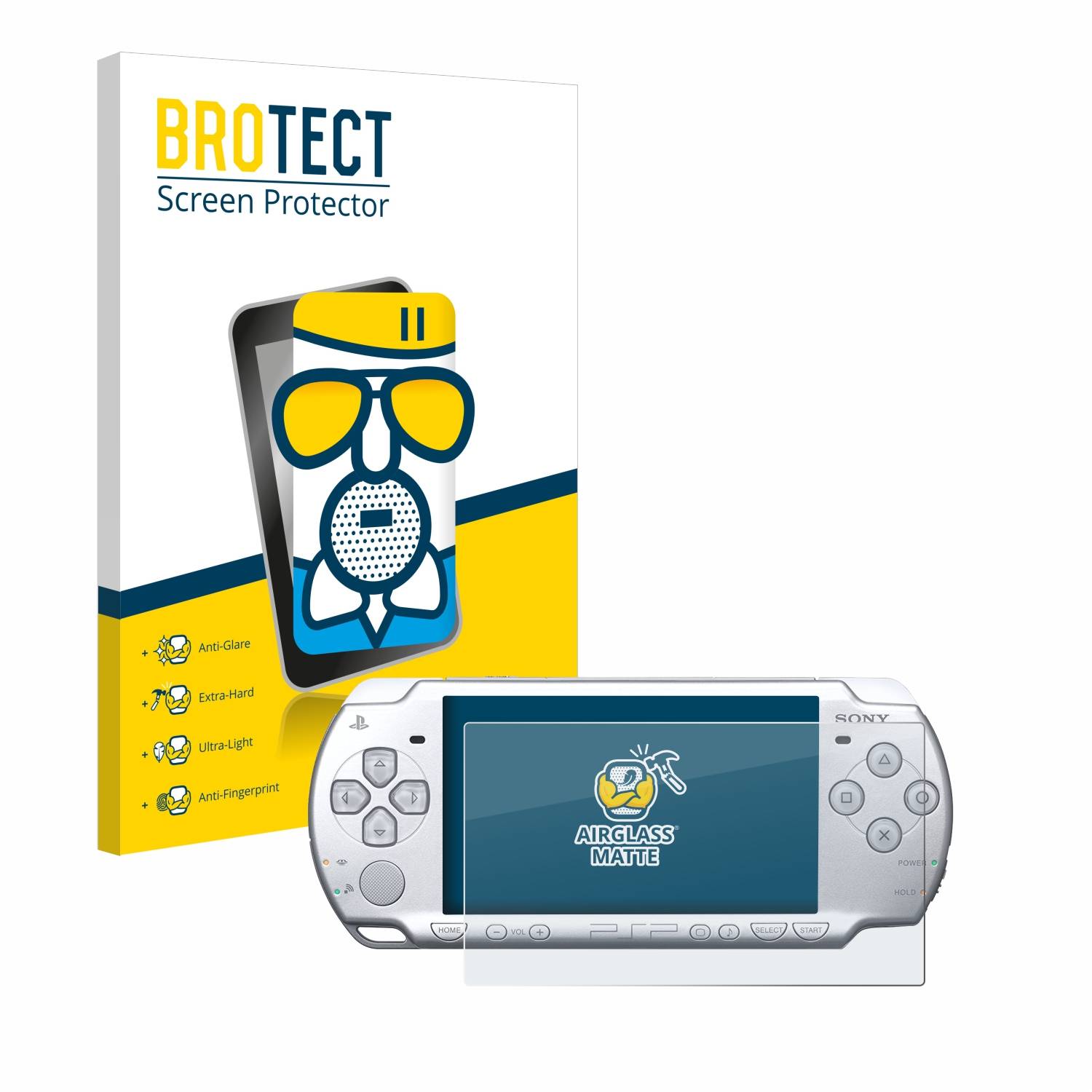 BROTECT AirGlass Matt Glas Panzer Folie für Sony PSP 2004