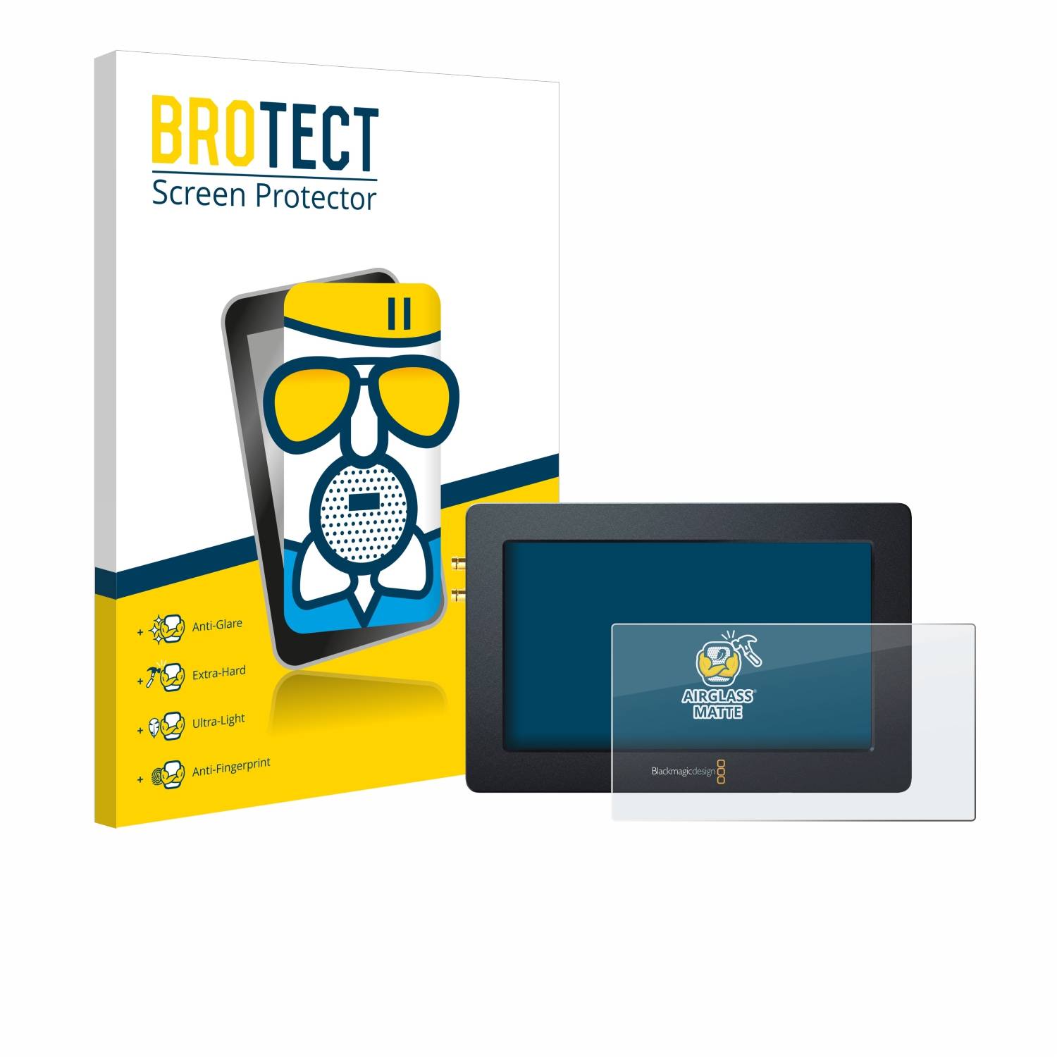 BROTECT AirGlass Matt Glas Panzer Folie für Blackmagic Design Blackmagic Video Assist 4K (7.0)
