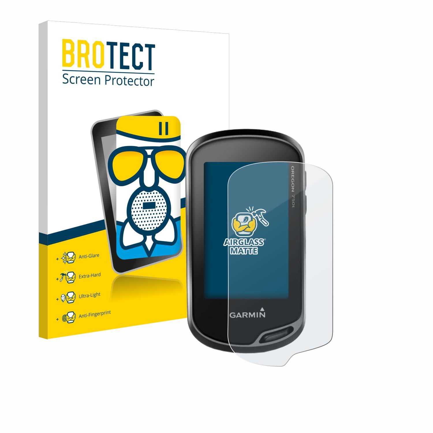 BROTECT AirGlass Matt Glas Panzer Folie für Garmin Oregon 750t