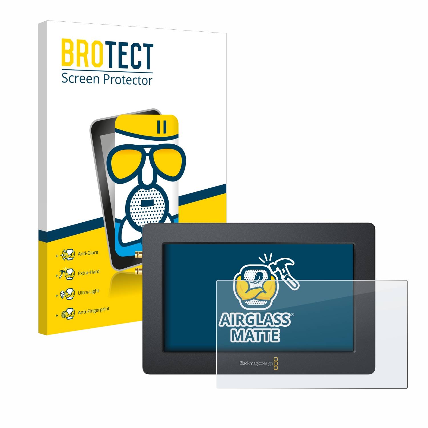 BROTECT AirGlass Matt Glas Panzer Folie für Blackmagic Design Video Assist (5.0)