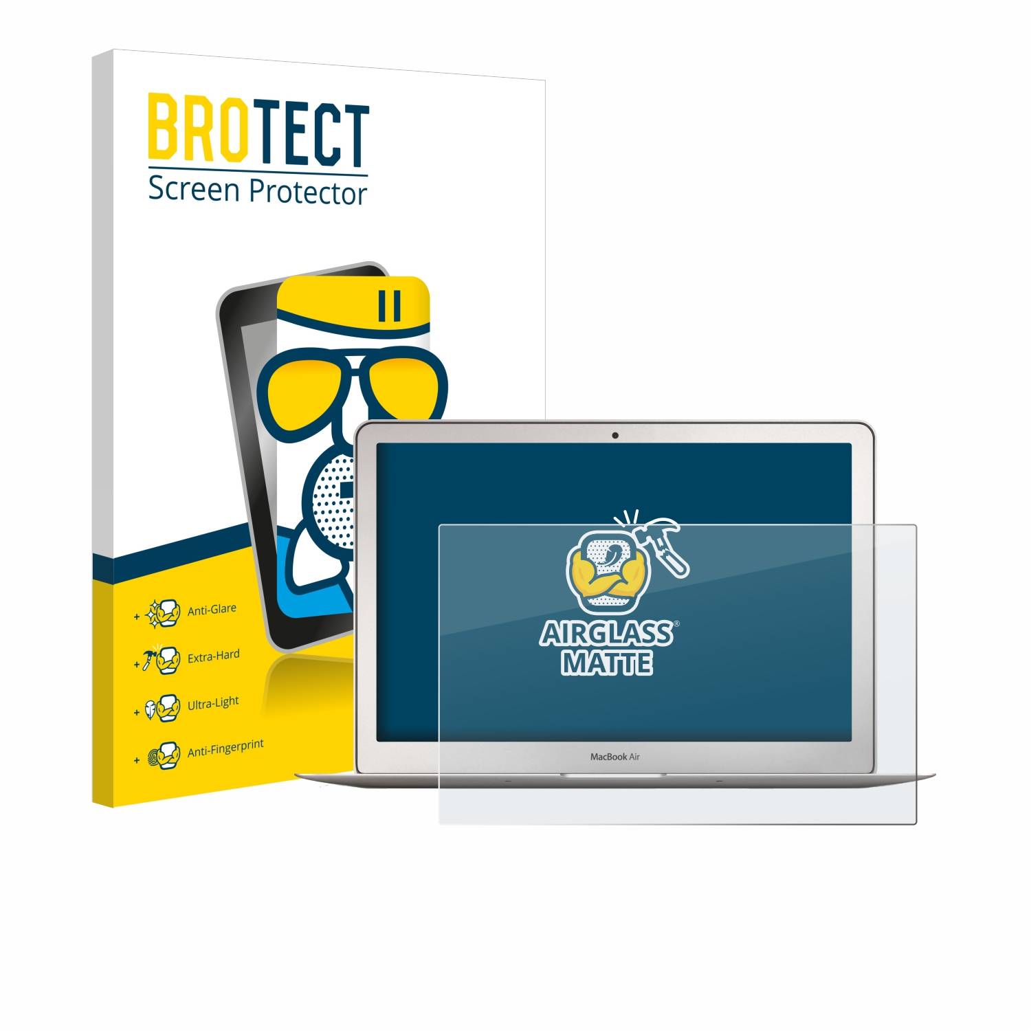 BROTECT AirGlass Matt Glas Panzer Folie für Apple MacBook Air 13 (Anfang 2015) )