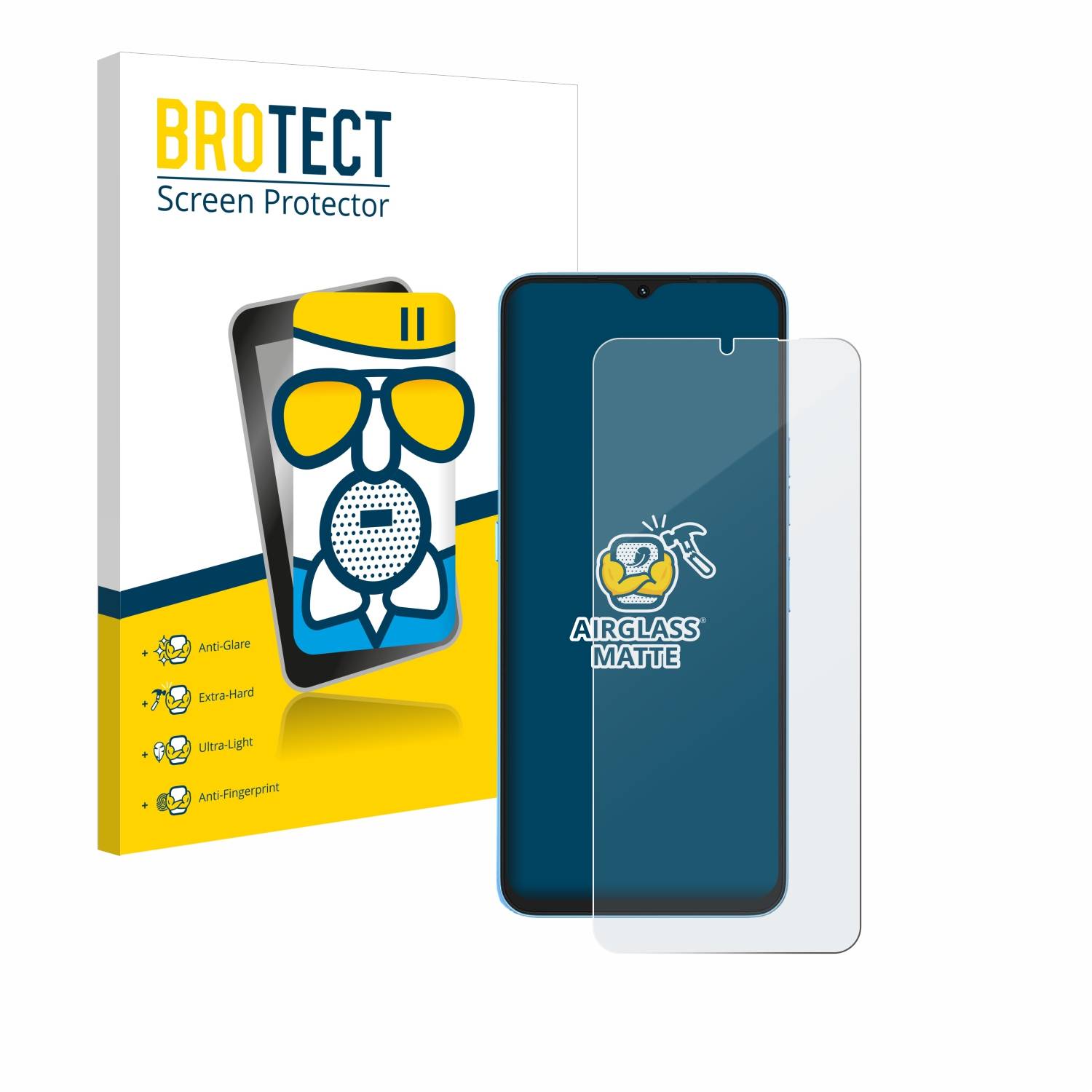 BROTECT AirGlass Matt Glas Panzer Folie für Umidigi A13 Pro