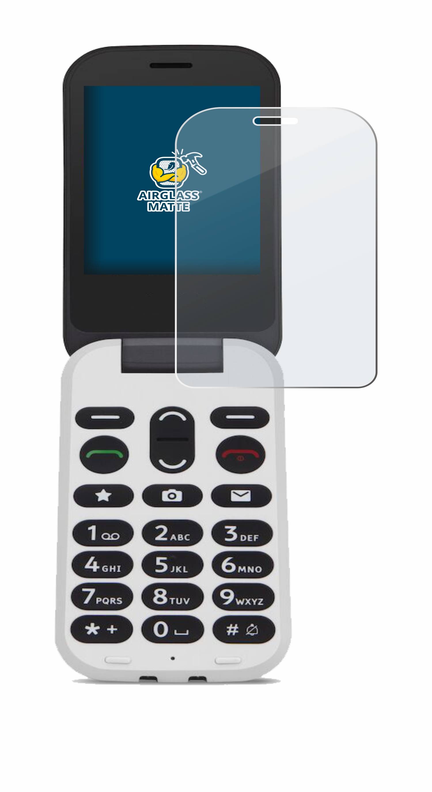BROTECT AirGlass Matt Glas Panzer Folie für Doro 6060