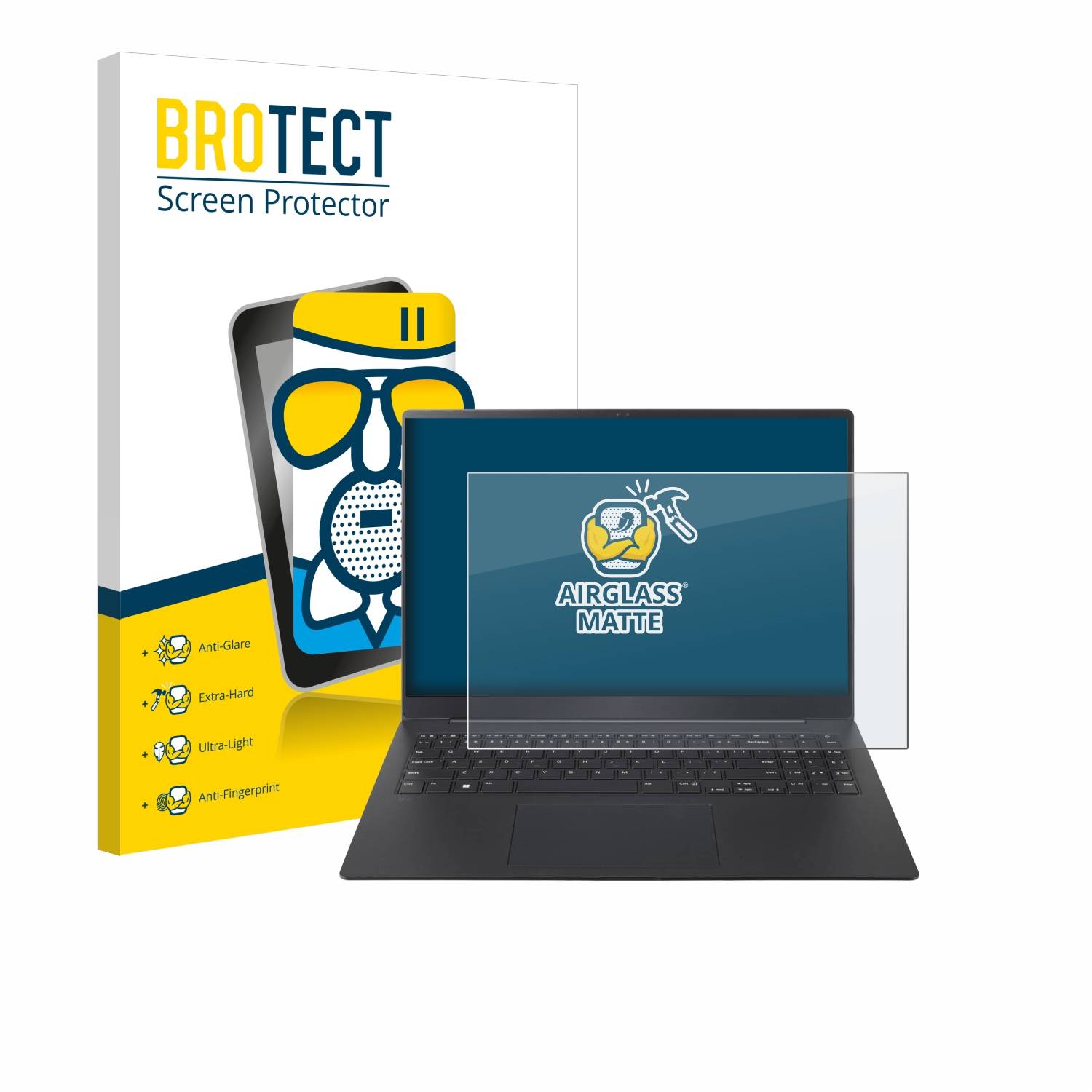 BROTECT AirGlass Matt Glas Panzer Folie für LG gram Pro 16 2024