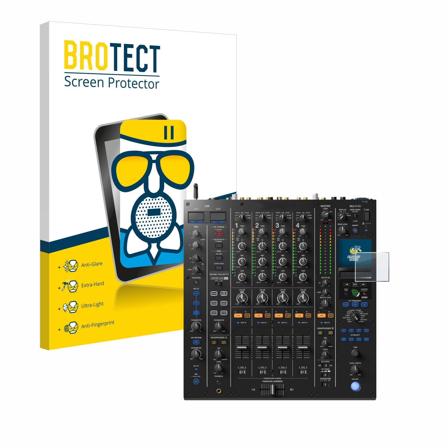 BROTECT AirGlass Matt Glas Panzer Folie für Pioneer DJM A9