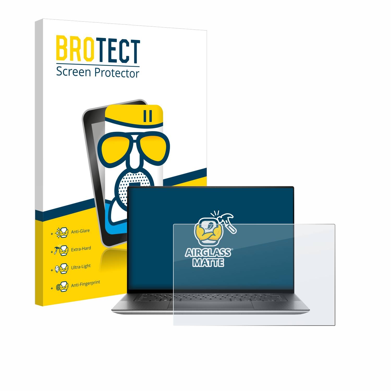 BROTECT AirGlass Matt Glas Panzer Folie für Dell XPS 15 9530 Non-Touch